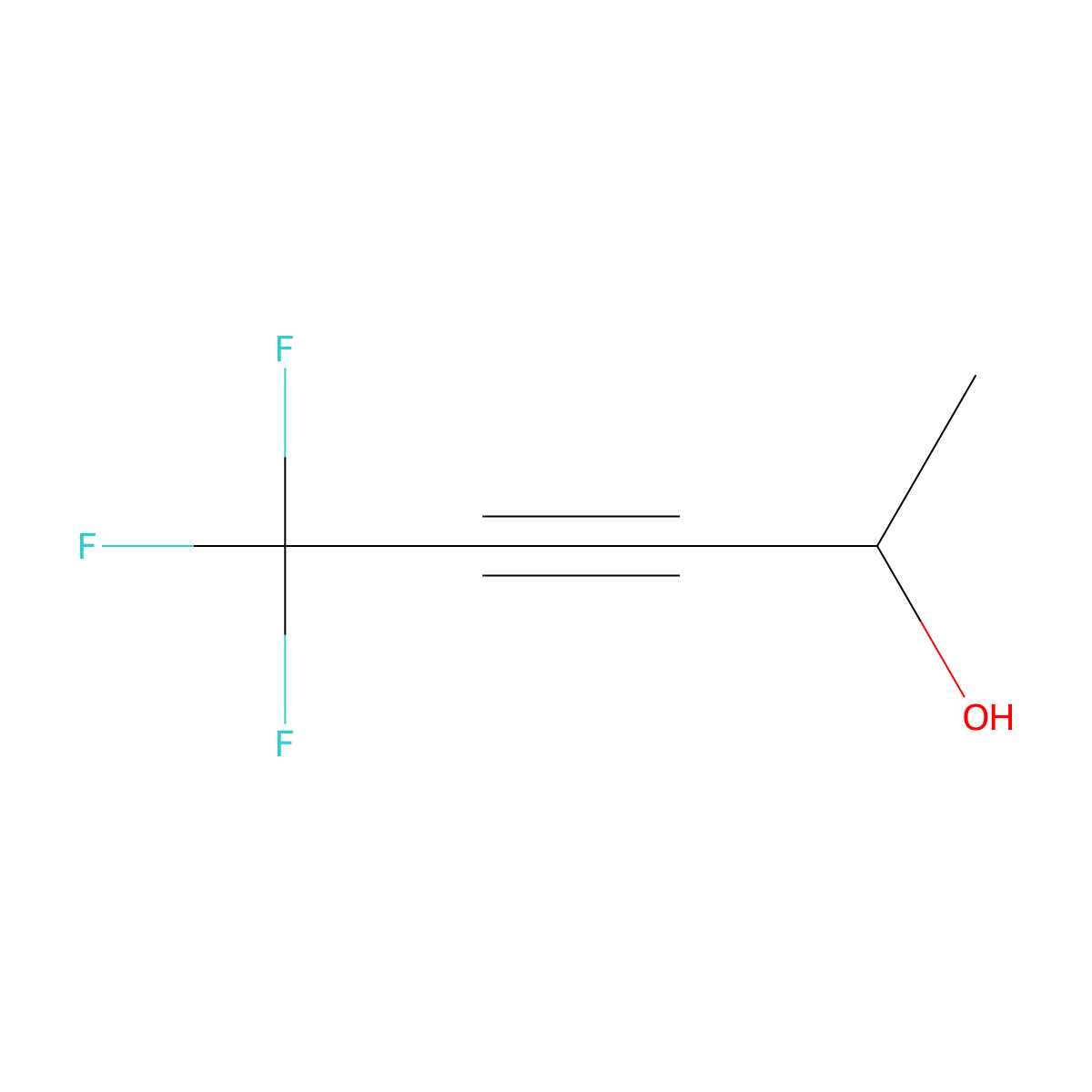 5,5,5-Trifluoropent-3-yn-2-ol molecular structure, CAS 124550-97-6