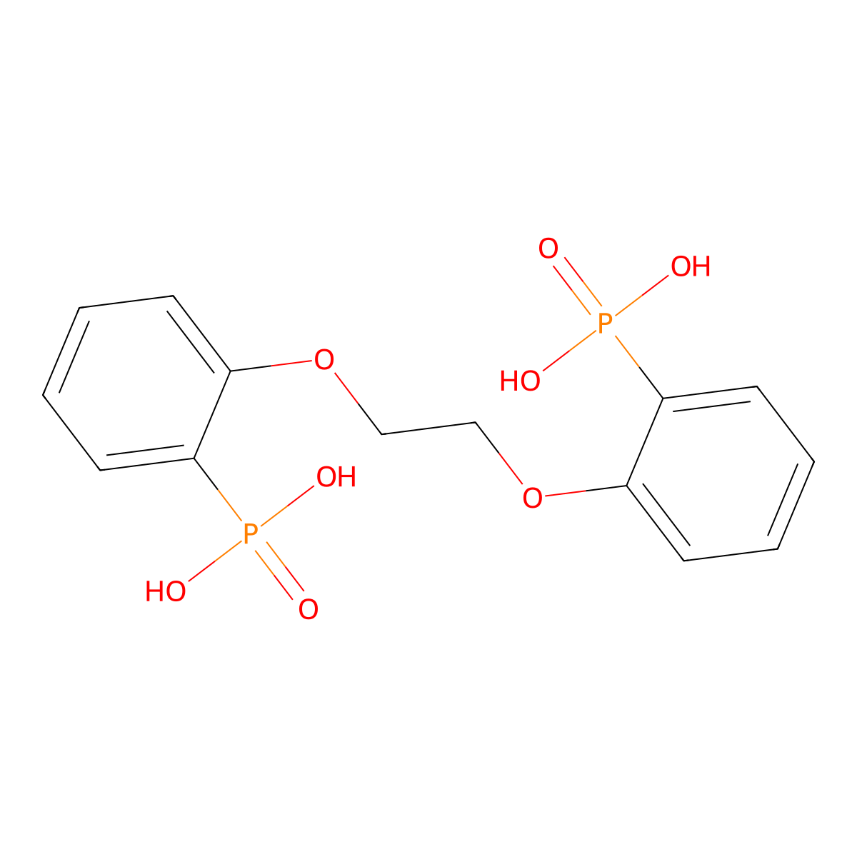 2-[2-(2-Phosphonophenoxy)ethoxy]phenylphosphonic acid molecular structure, CAS 124551-18-4