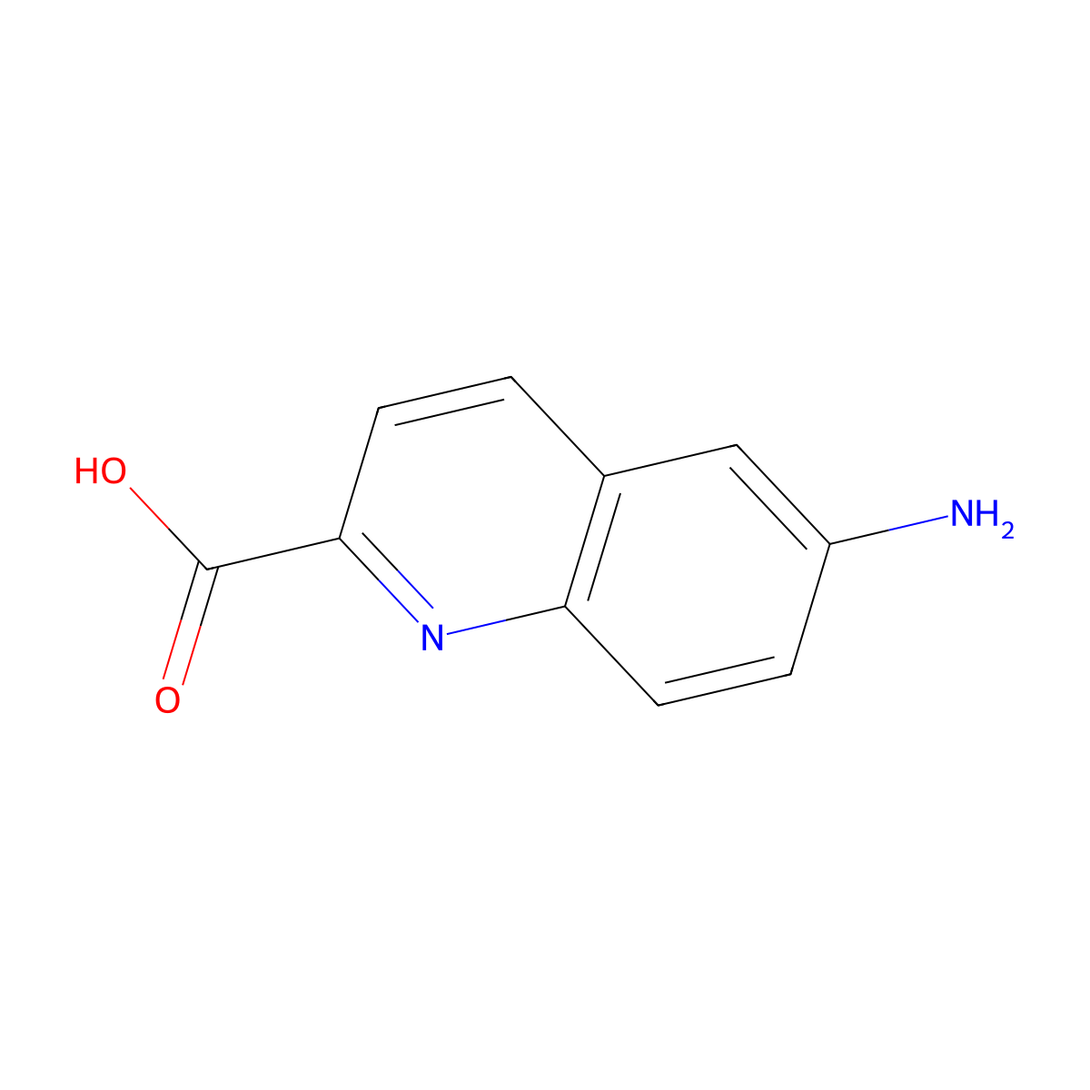 6-Aminoquinoline-2-carboxylic acid molecular structure, CAS 124551-31-1