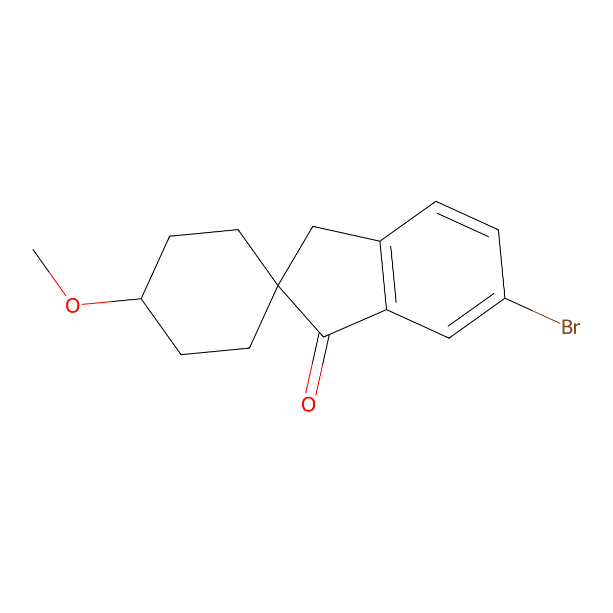 6'-bromo-4-methoxyspiro[cyclohexane-1,2'-inden]-1'(3'H)-one molecular structure, CAS 1245515-16-5