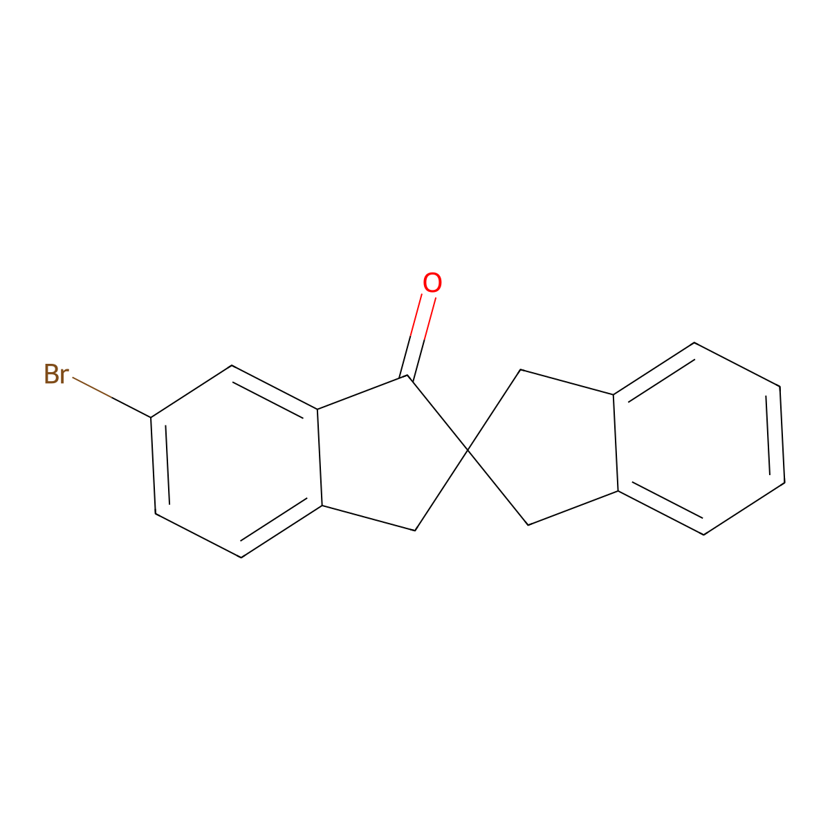 6-Bromo-1',3'-dihydro-2,2'-spirobi[inden]-1(3H)-one molecular structure, CAS 1245515-36-9