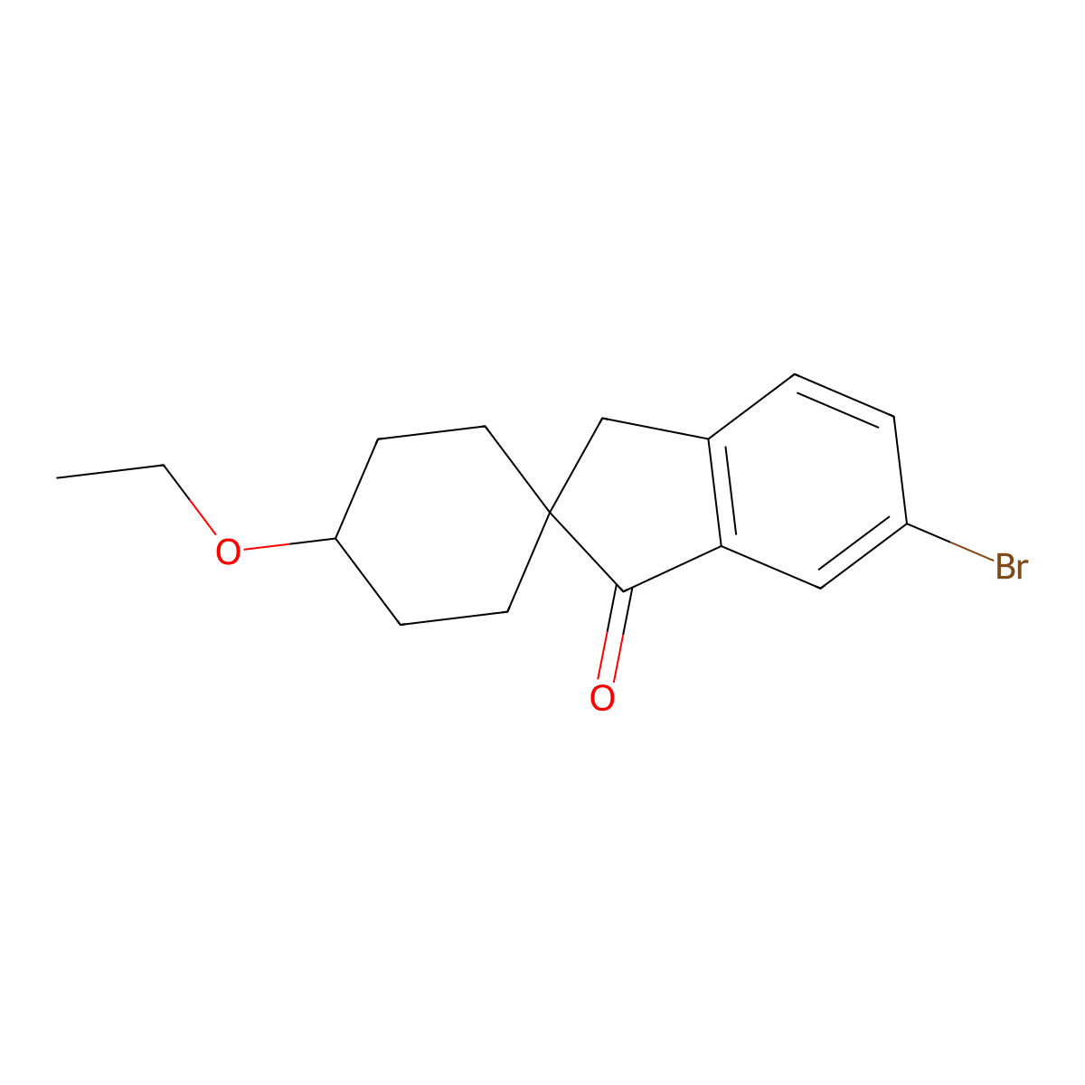 6'-bromo-4-ethoxyspiro[cyclohexane-1,2'-inden]-1'(3'H)-one molecular structure, CAS 1245515-77-8
