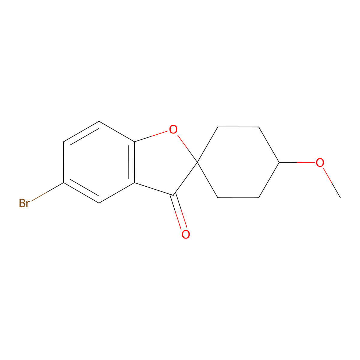 5-Bromo-4'-methoxy-3H-spiro[benzofuran-2,1'-cyclohexan]-3-one molecular structure, CAS 1245515-88-1