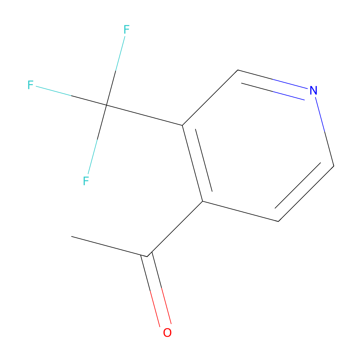 1-[3-(Trifluoromethyl)pyridin-4-yl]ethan-1-one molecular structure, CAS 1245522-62-6