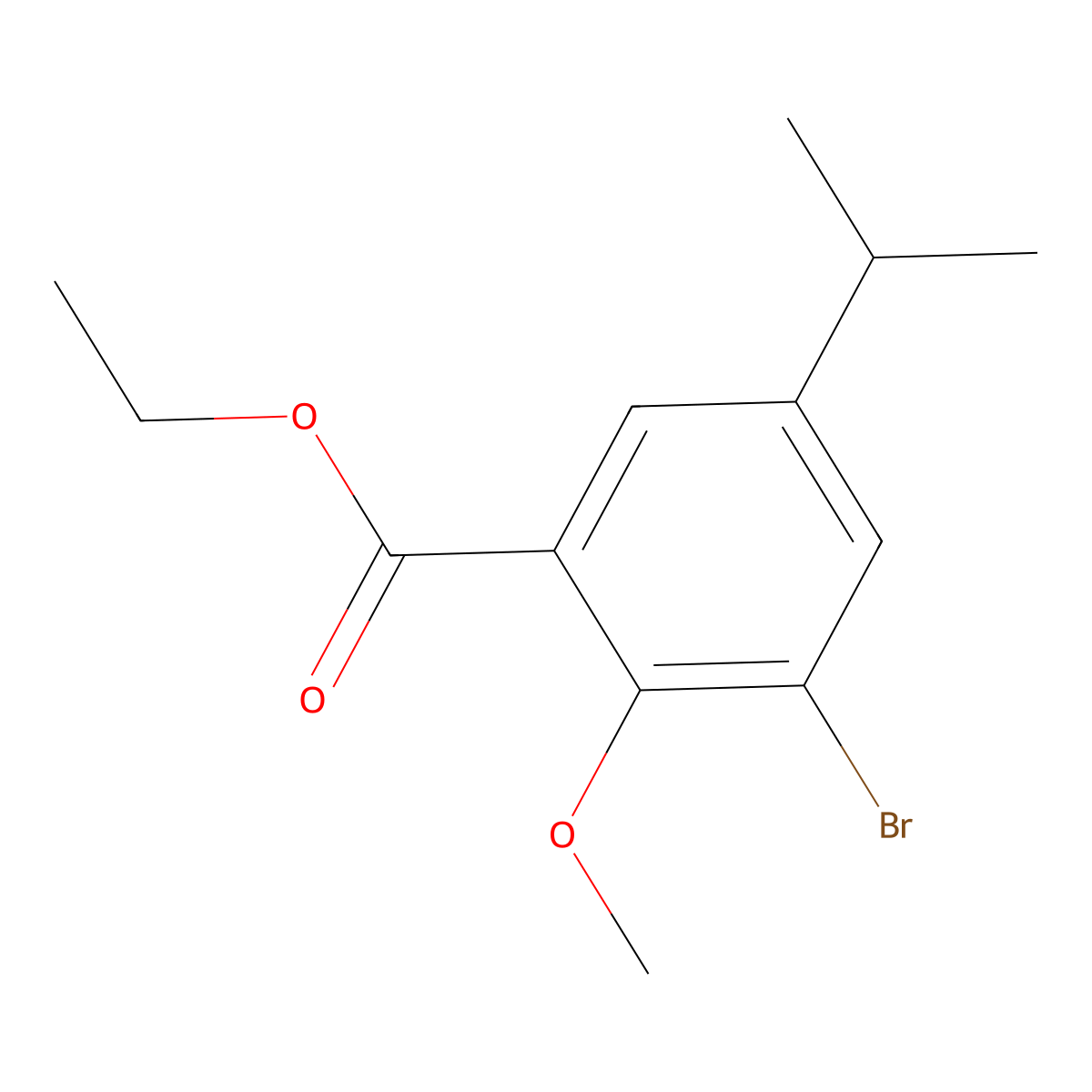 Ethyl 3-bromo-5-isopropyl-2-methoxybenzoate molecular structure, CAS 1245529-86-5