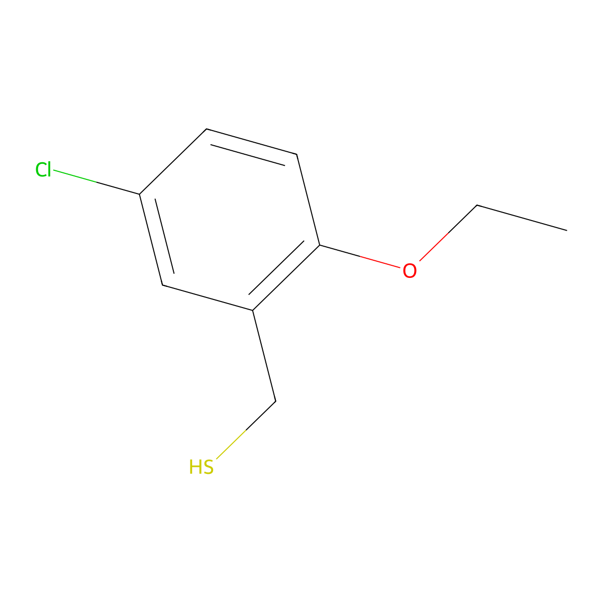 (5-Chloro-2-ethoxyphenyl)methanethiol molecular structure, CAS 1245530-96-4