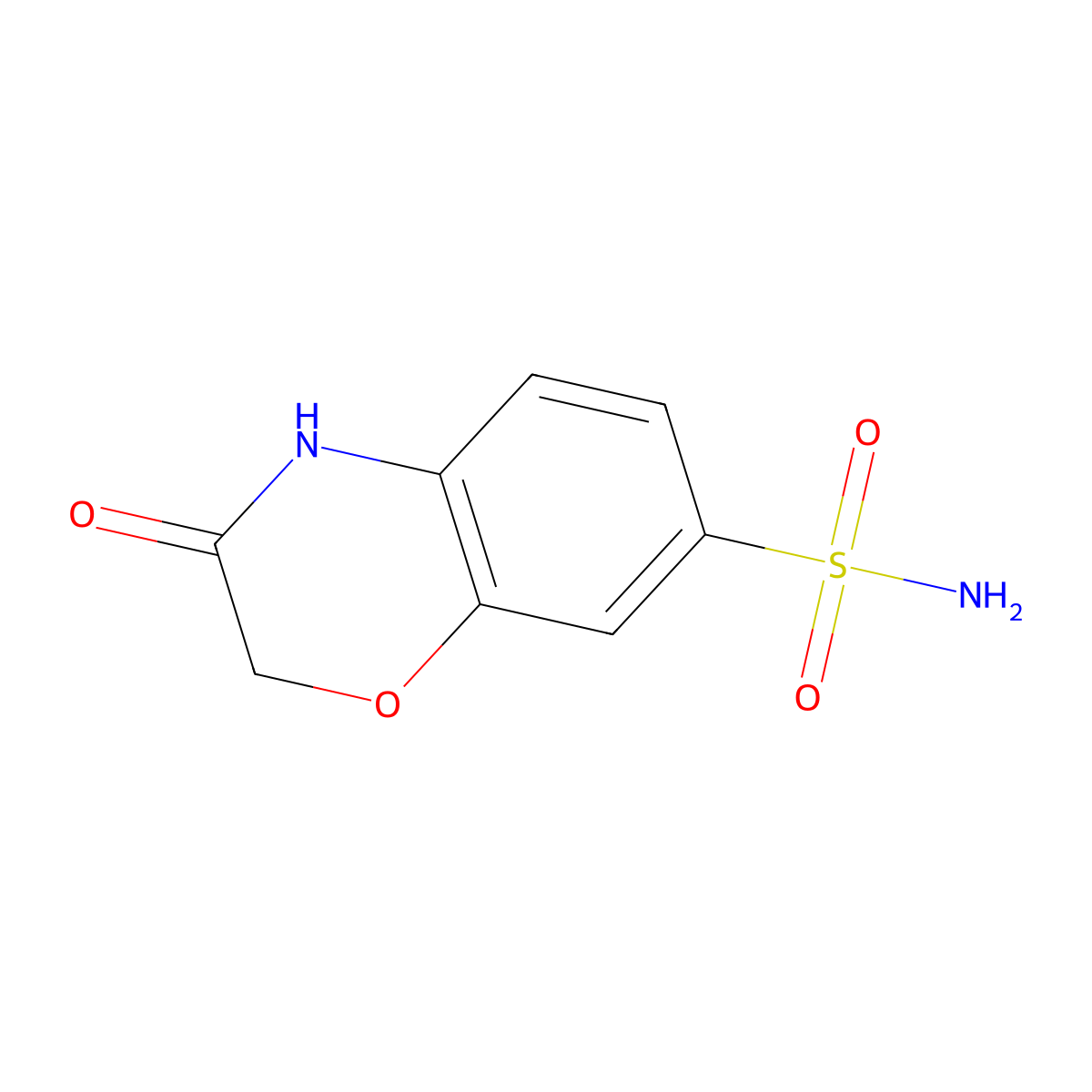 3-oxo-3,4-dihydro-2H-1,4-benzoxazine-7-sulfonamide molecular structure, CAS 1245531-02-5