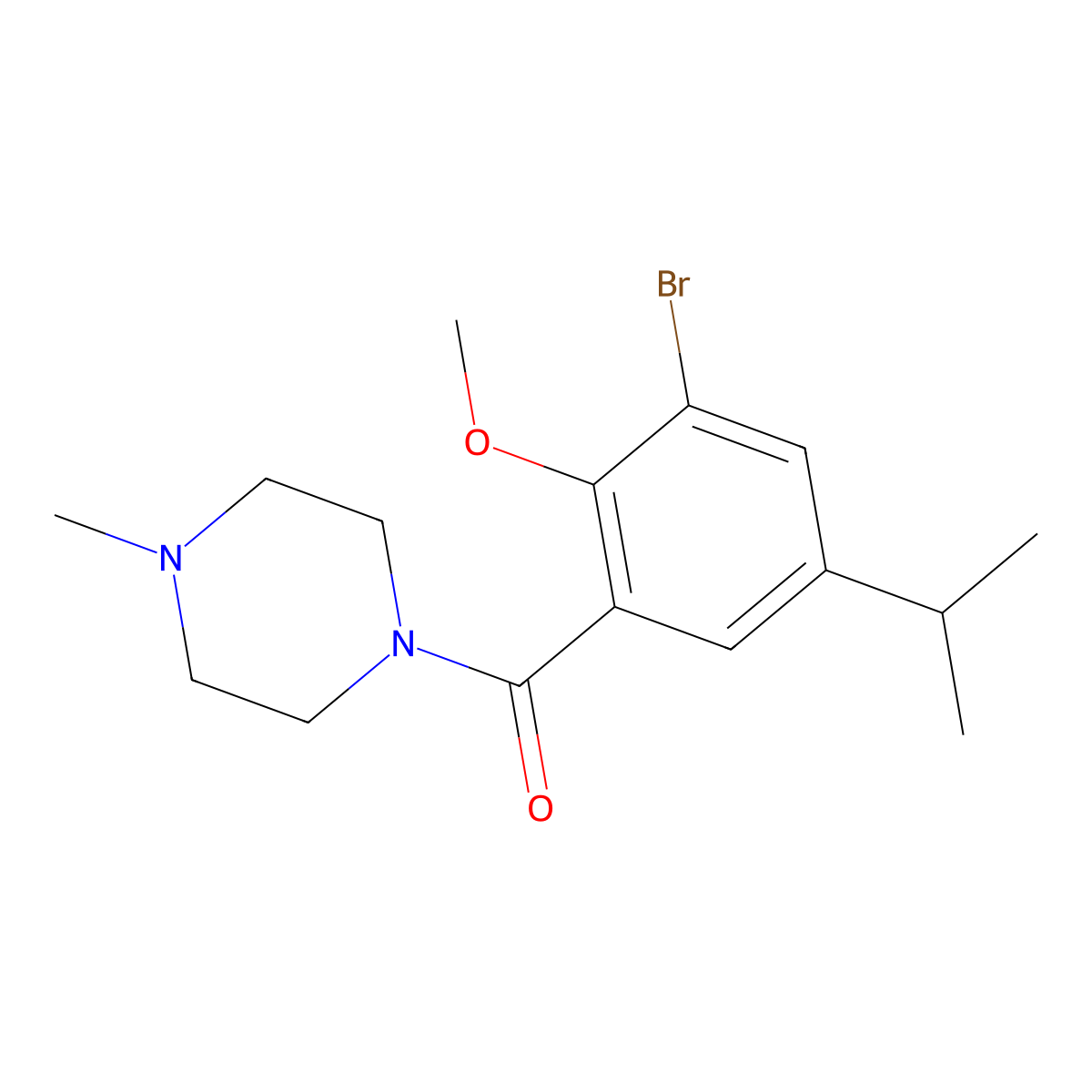 1-(3-Bromo-5-isopropyl-2-methoxybenzoyl)-4-methylpiperazine molecular structure, CAS 1245532-43-7