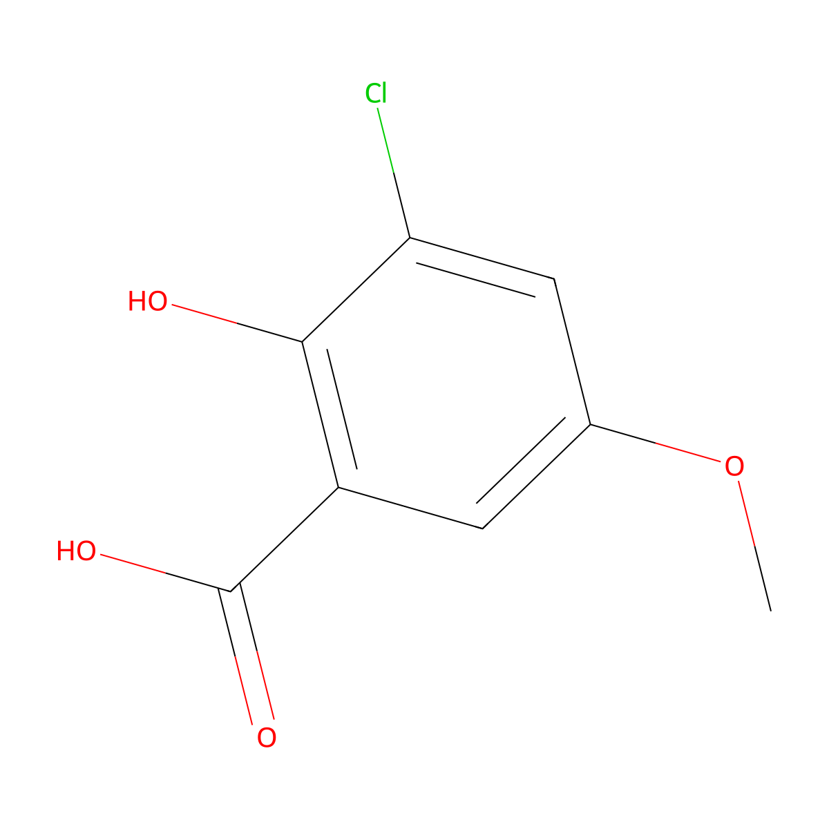 3-Chloro-2-hydroxy-5-methoxybenzoic acid molecular structure, CAS 1245532-48-2