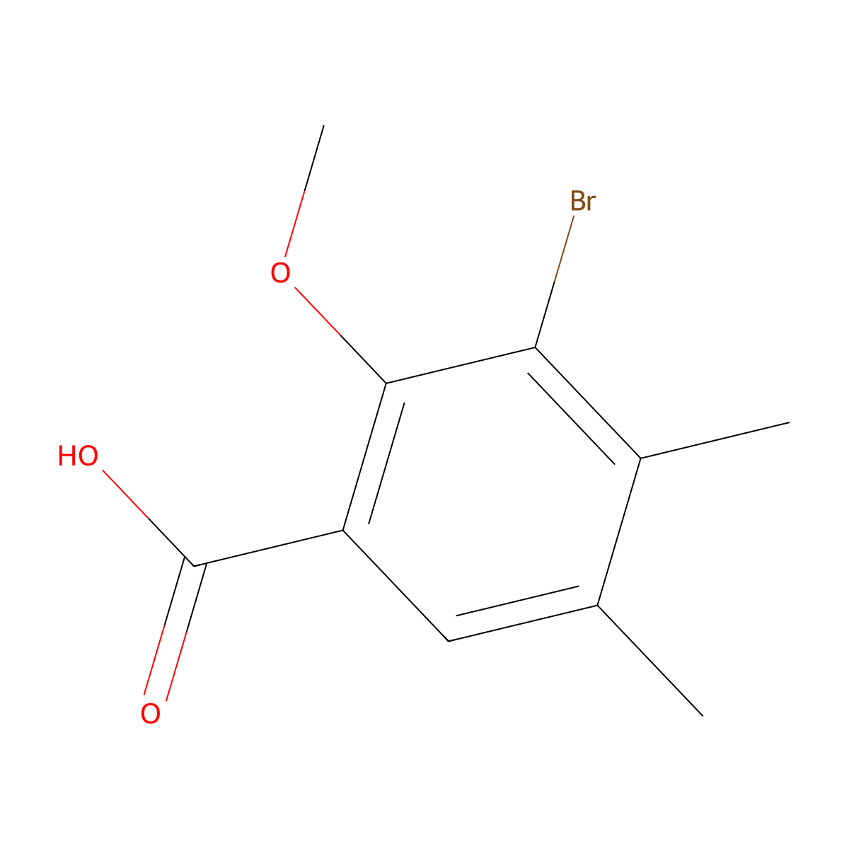 3-Bromo-2-methoxy-4,5-dimethylbenzoic acid molecular structure, CAS 1245532-88-0
