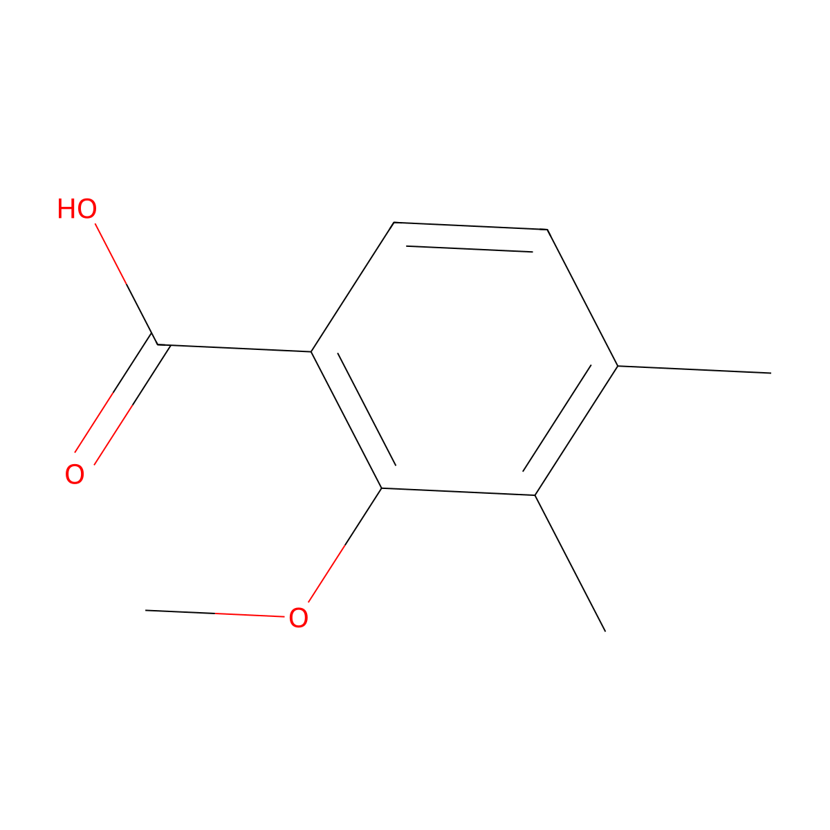 2-Methoxy-3,4-dimethylbenzoic acid molecular structure, CAS 1245533-07-6