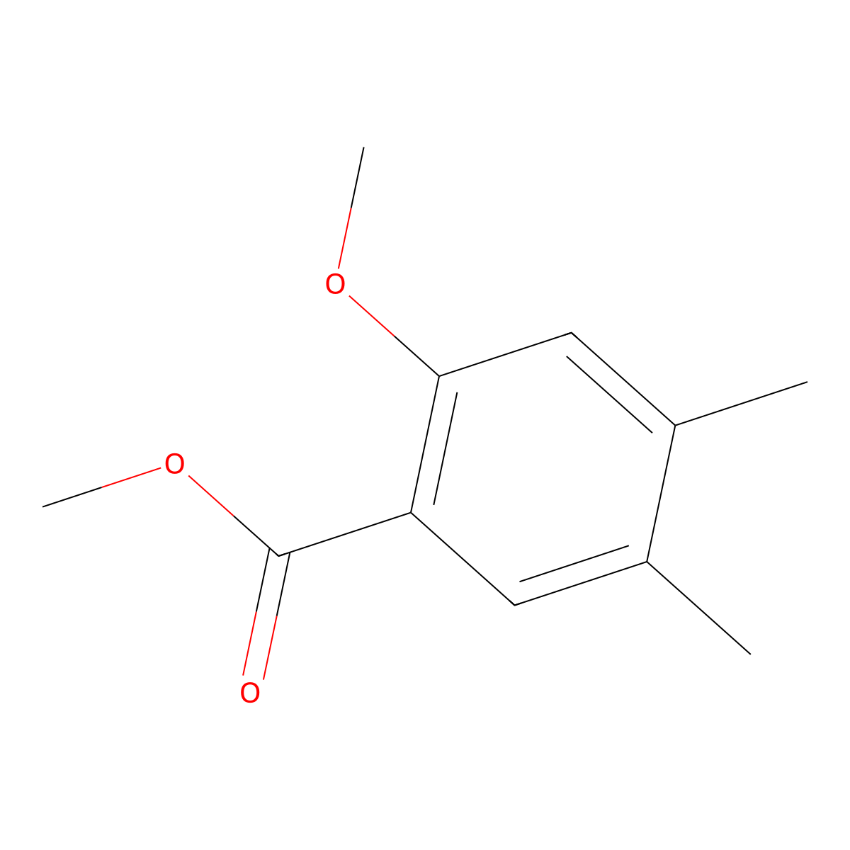 Methyl 2-methoxy-4,5-dimethylbenzoate molecular structure, CAS 1245534-33-1