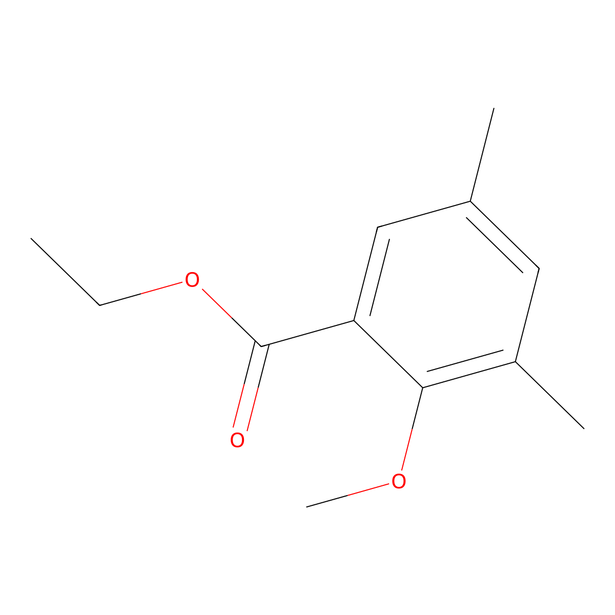 Ethyl 2-methoxy-3,5-dimethylbenzoate molecular structure, CAS 1245534-83-1