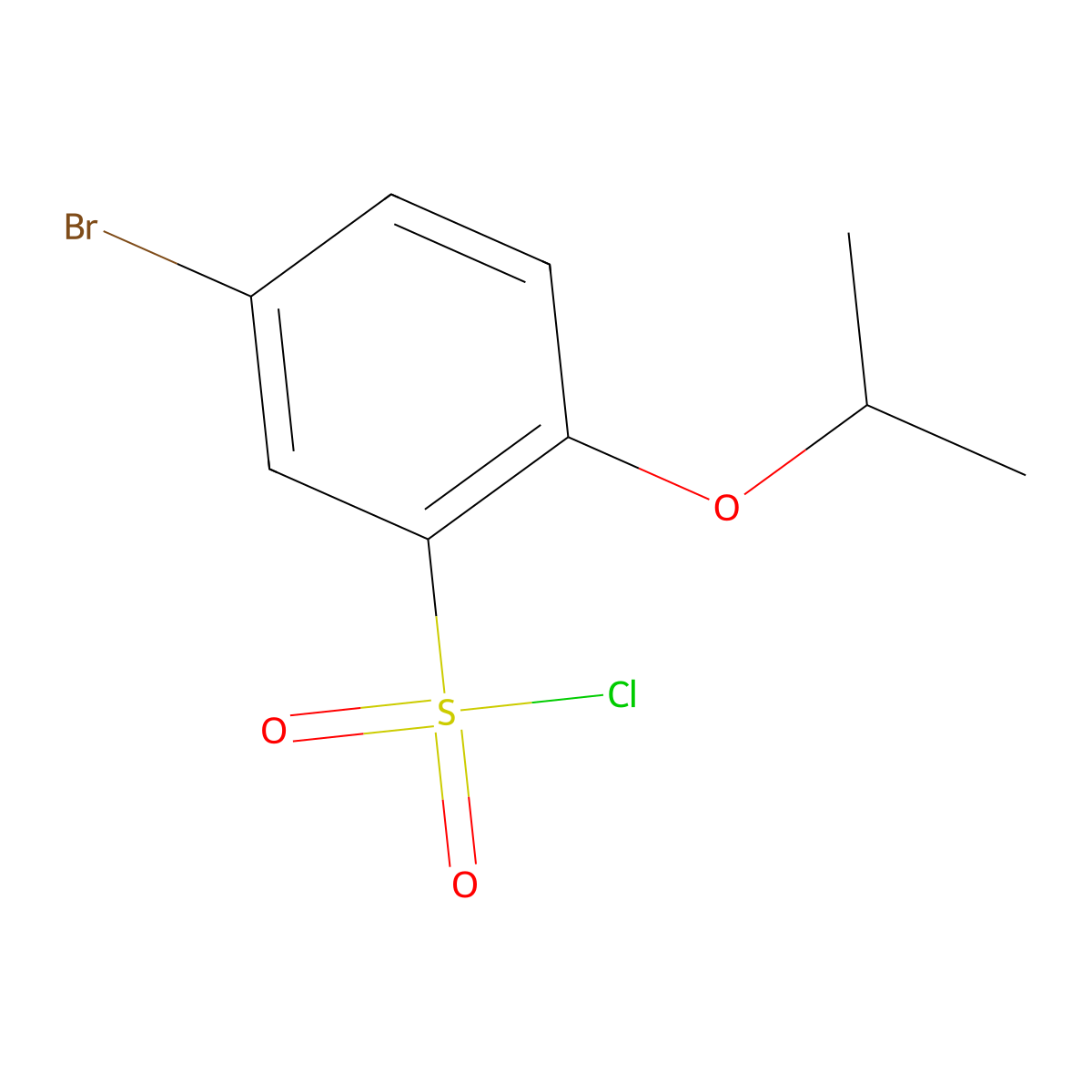 5-Bromo-2-(propan-2-yloxy)benzene-1-sulfonyl chloride molecular structure, CAS 1245535-30-1