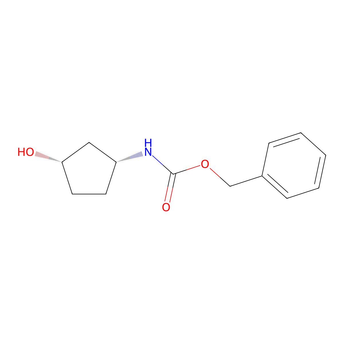 cis-Benzyl (3-hydroxycyclopentyl)carbamate molecular structure, CAS 124555-31-3