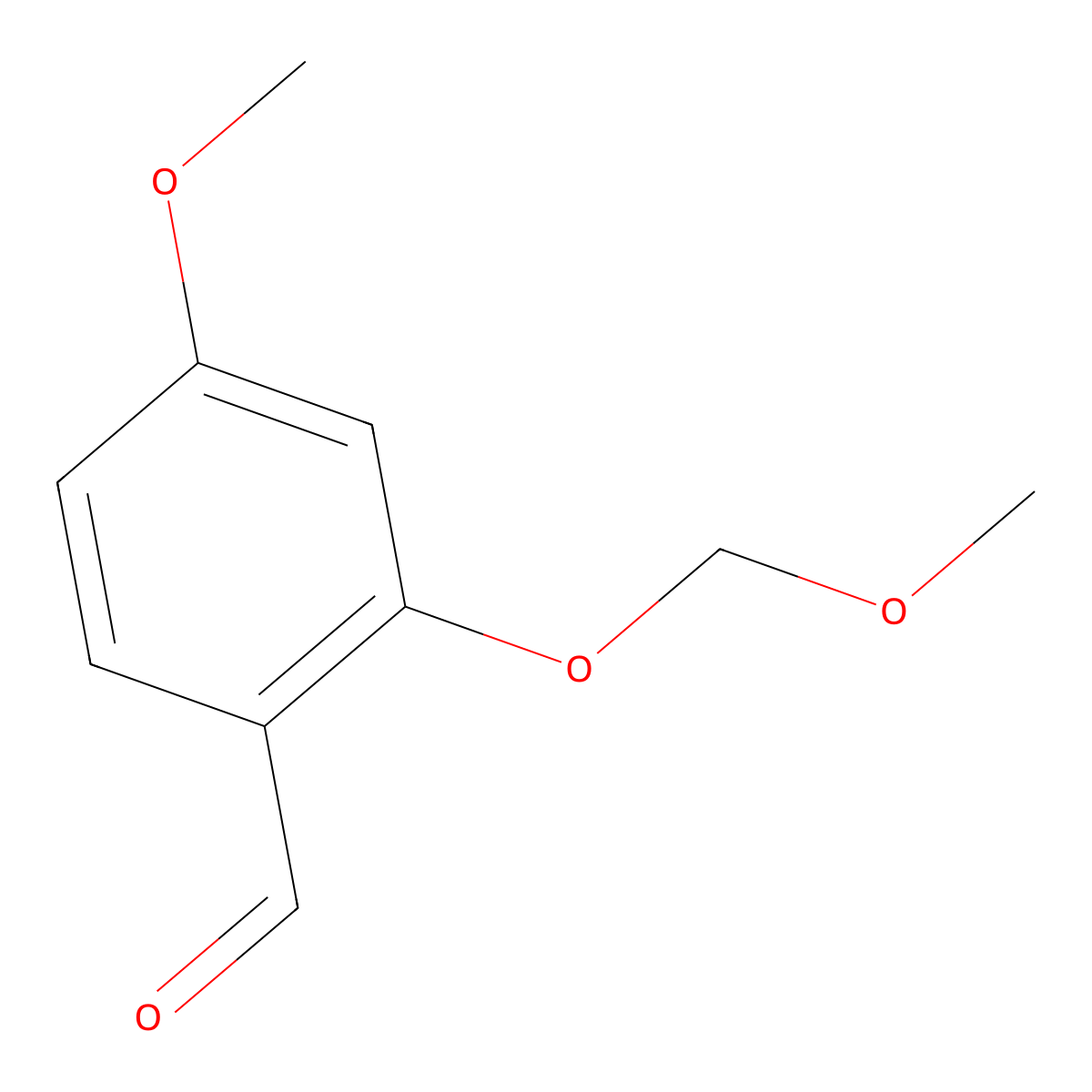 4-Methoxy-2-(methoxymethoxy)benzaldehyde molecular structure, CAS 124555-63-1
