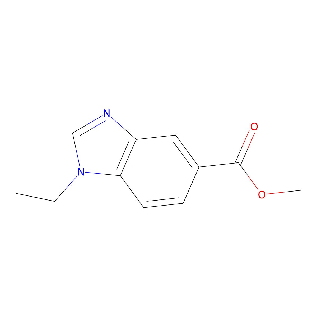 Methyl 1-ethyl-1H-benzo[d]imidazole-5-carboxylate molecular structure, CAS 1245563-05-6