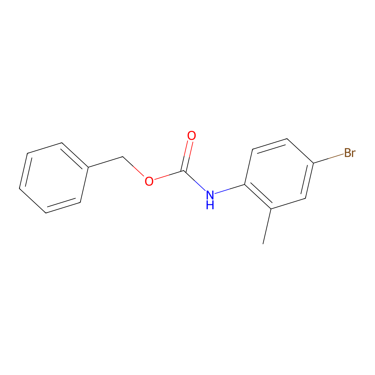 Benzyl (4-bromo-2-methylphenyl)carbamate molecular structure, CAS 1245563-07-8