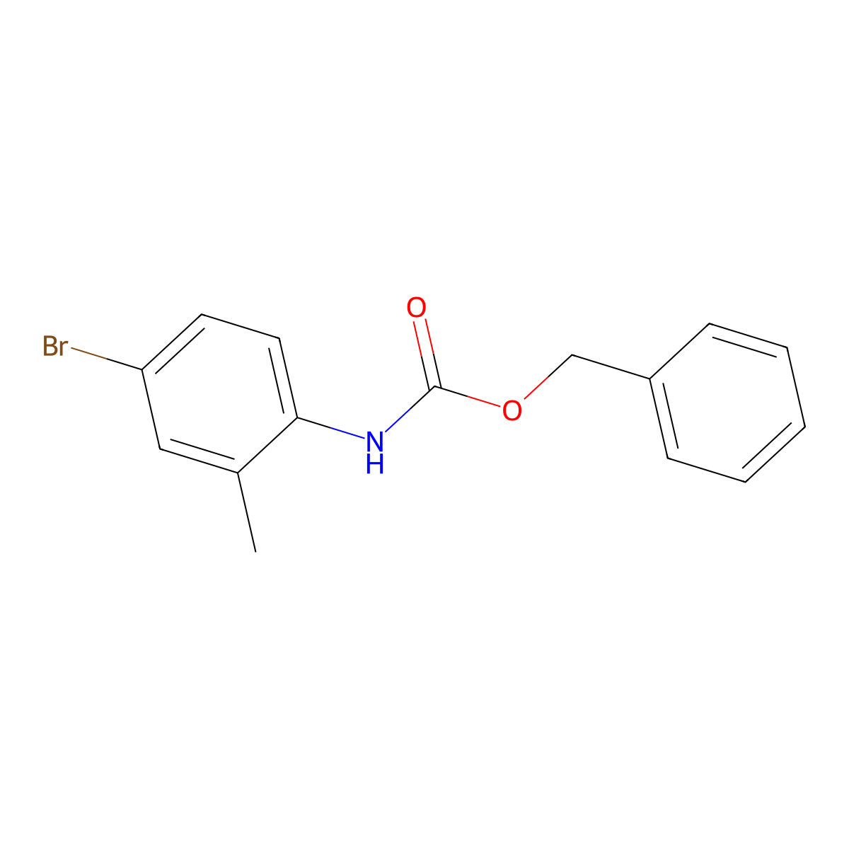 Benzyl (4-bromo-2-methylphenyl)carbamate molecular structure, CAS 1245563-07-8