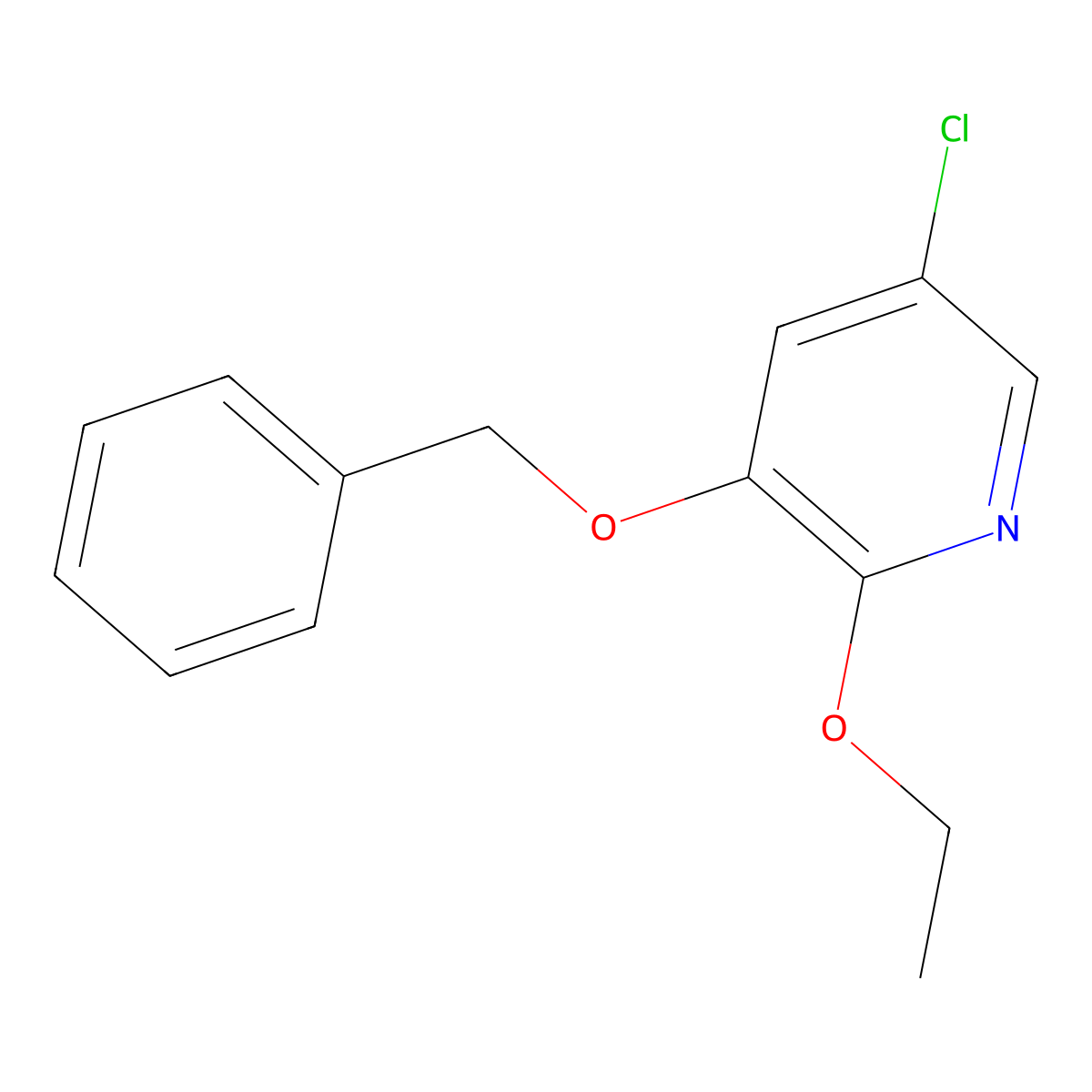 3-(Benzyloxy)-5-chloro-2-ethoxypyridine molecular structure, CAS 1245563-13-6