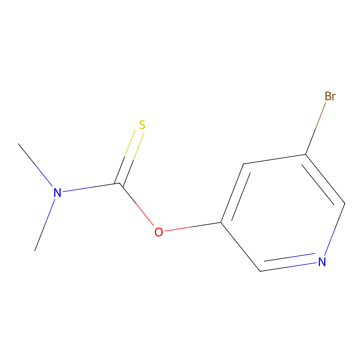 O-5-Bromopyridin-3-yl dimethylcarbamothioate molecular structure, CAS 1245563-14-7