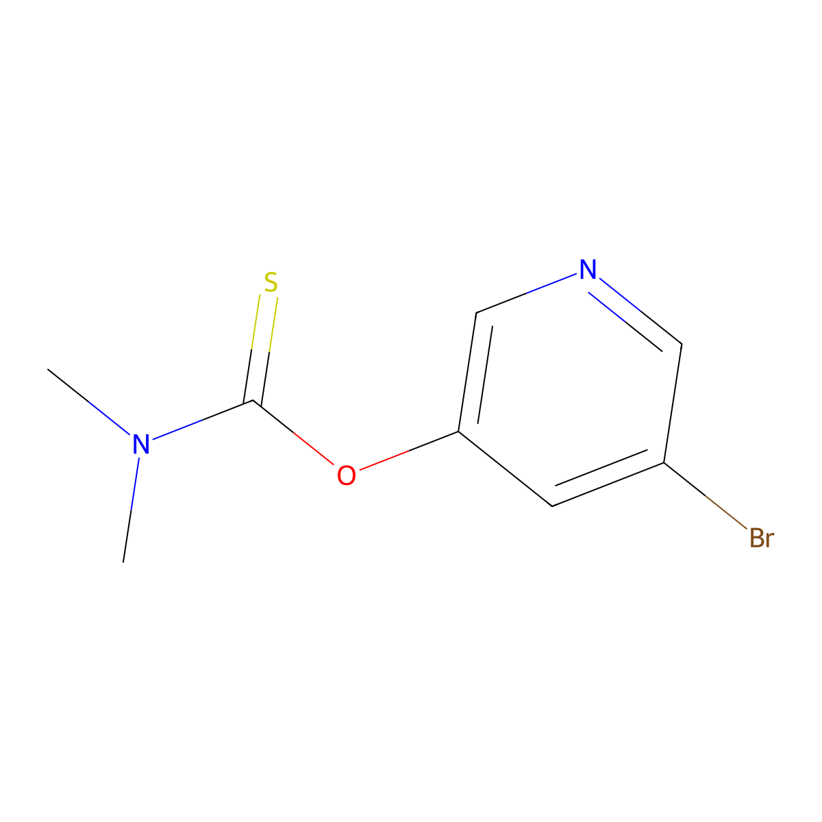 O-5-Bromopyridin-3-yl dimethylcarbamothioate molecular structure, CAS 1245563-14-7