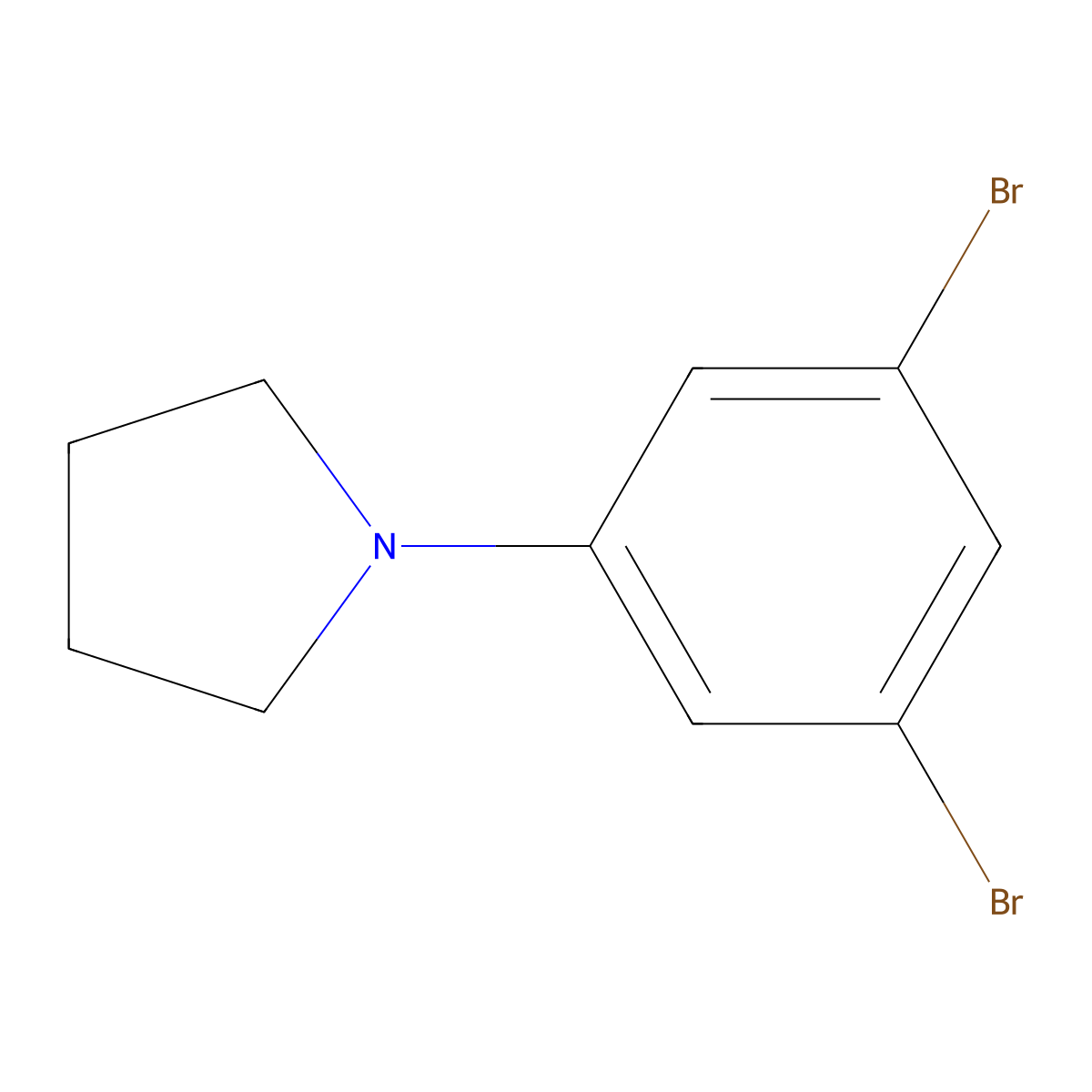 1-(3,5-Dibromophenyl)pyrrolidine molecular structure, CAS 1245563-15-8