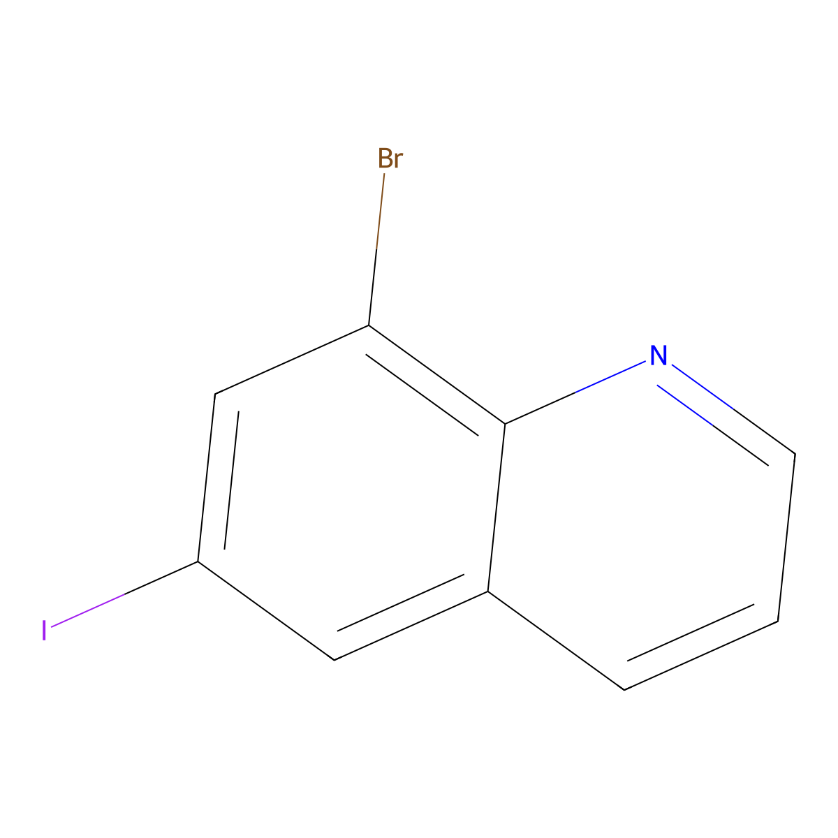 8-Bromo-6-iodoquinoline molecular structure, CAS 1245563-17-0