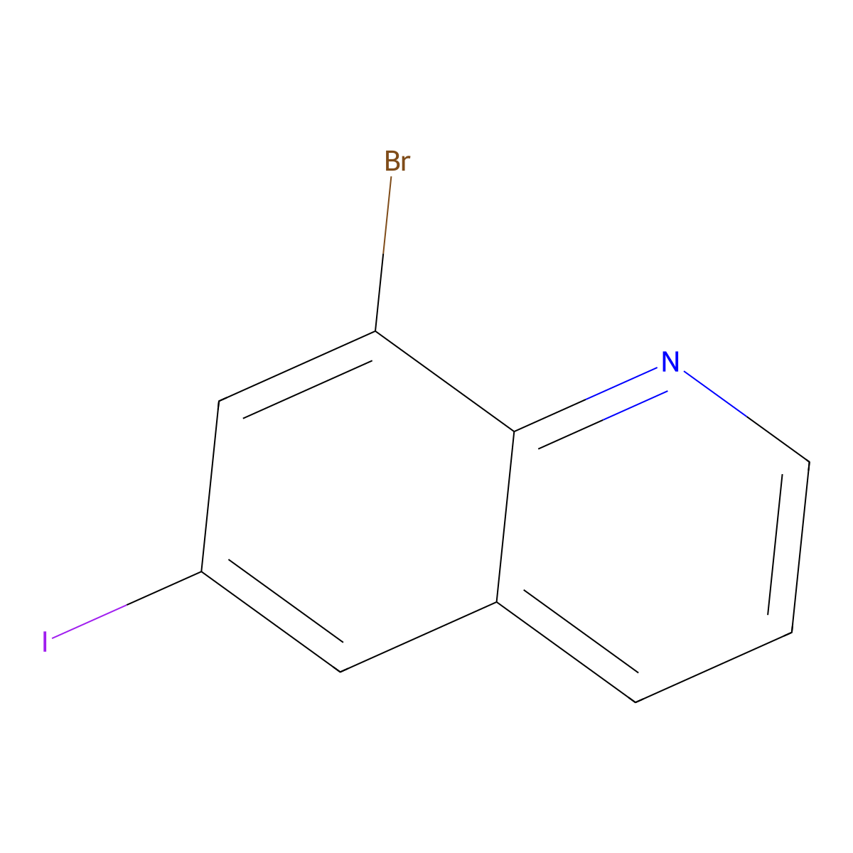 8-Bromo-6-iodoquinoline molecular structure, CAS 1245563-17-0