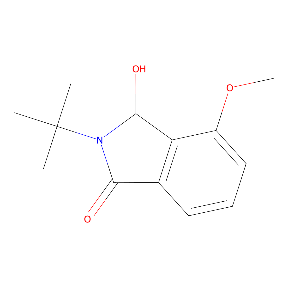2-Tert-butyl-3-hydroxy-4-methoxyisoindolin-1-one molecular structure, CAS 1245563-21-6