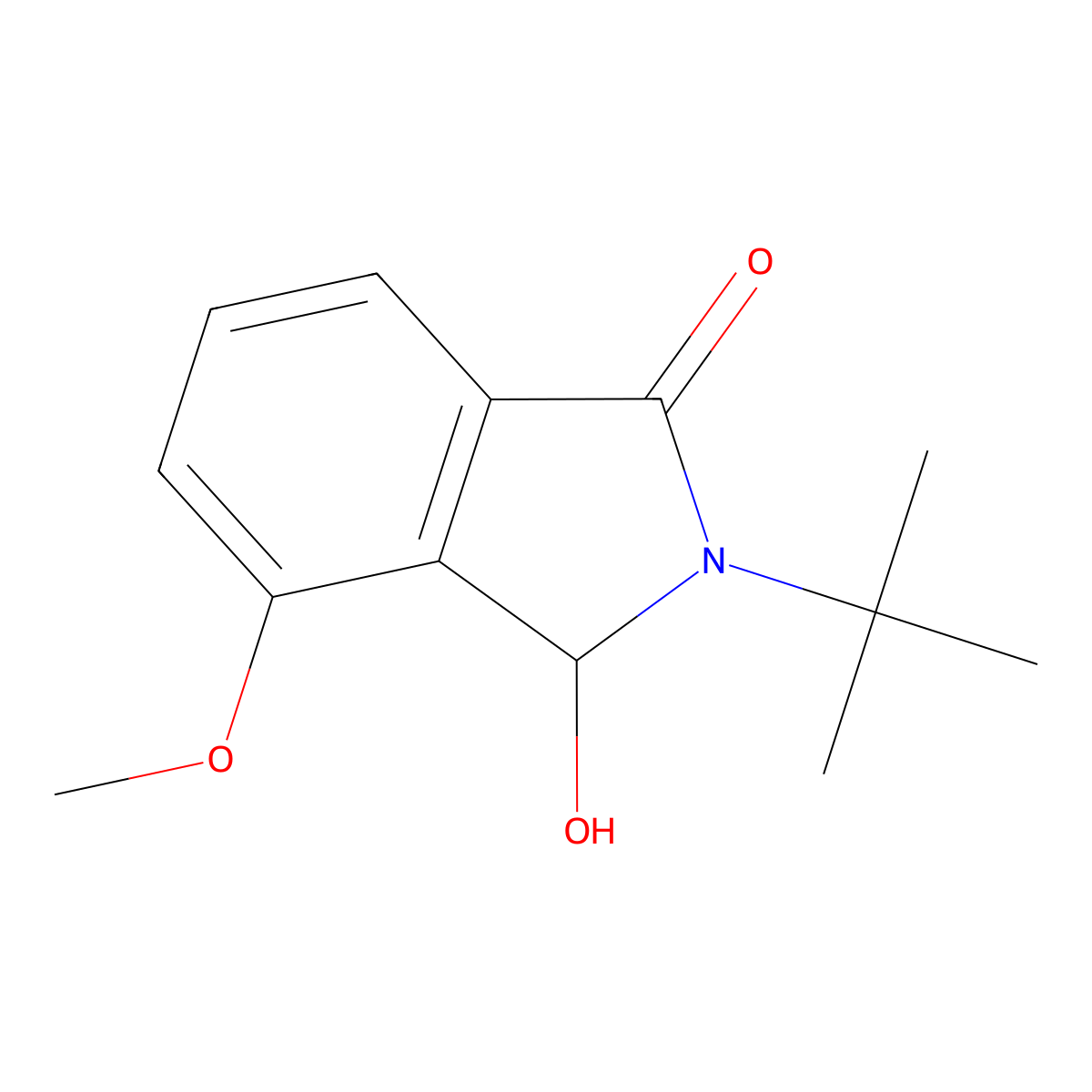 2-Tert-butyl-3-hydroxy-4-methoxyisoindolin-1-one molecular structure, CAS 1245563-21-6