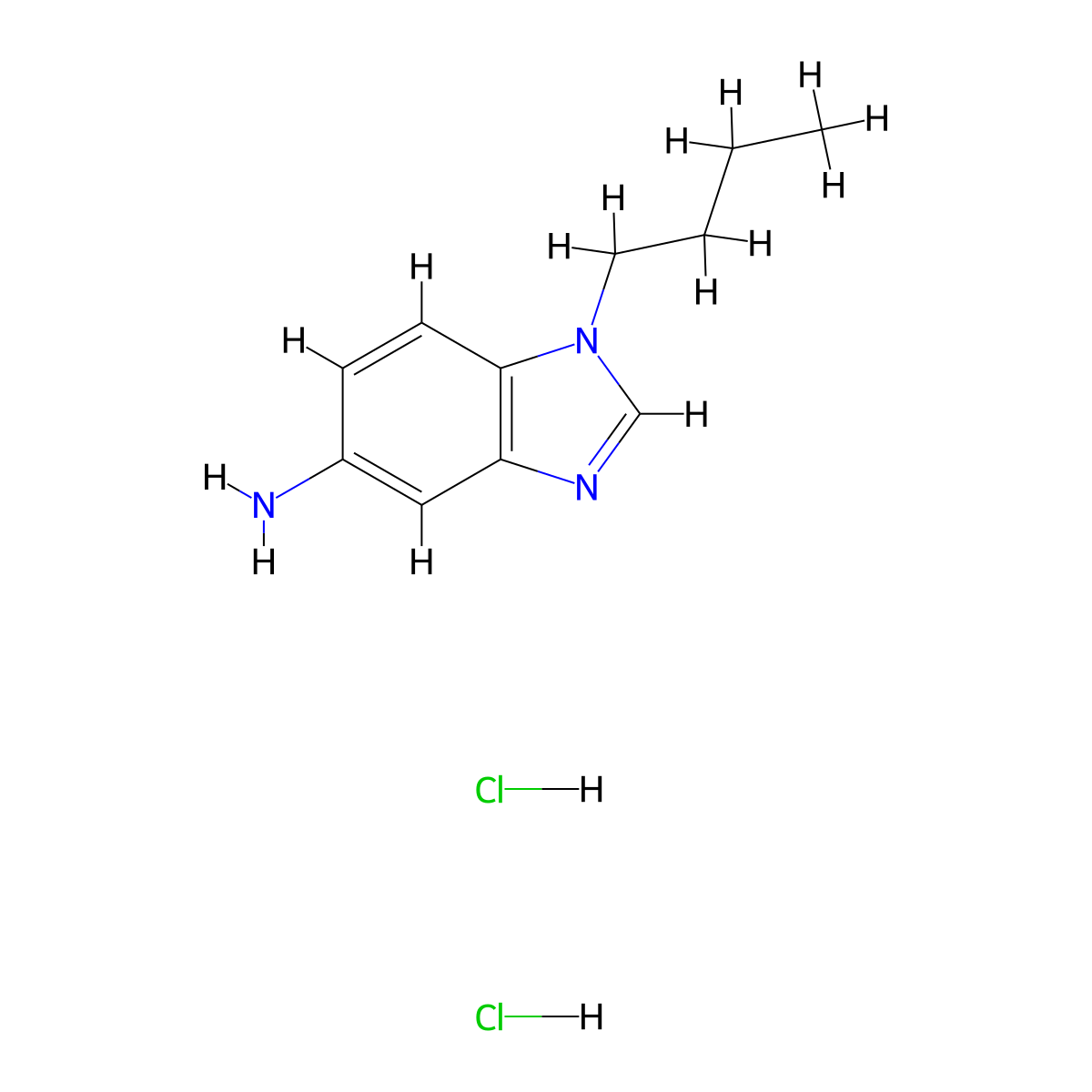 1-butyl-1H-benzo[d]imidazol-5-amine dihydrochloride molecular structure, CAS 1245568-62-0