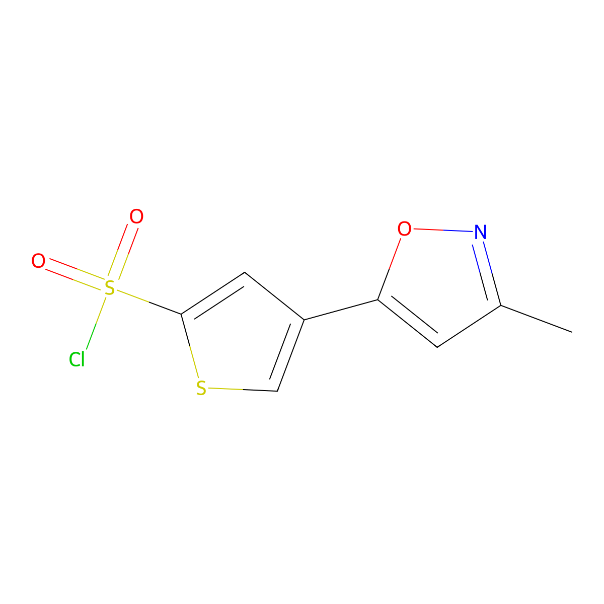 4-(3-Methylisoxazol-5-yl)thiophene-2-sulfonyl chloride molecular structure, CAS 1245568-69-7