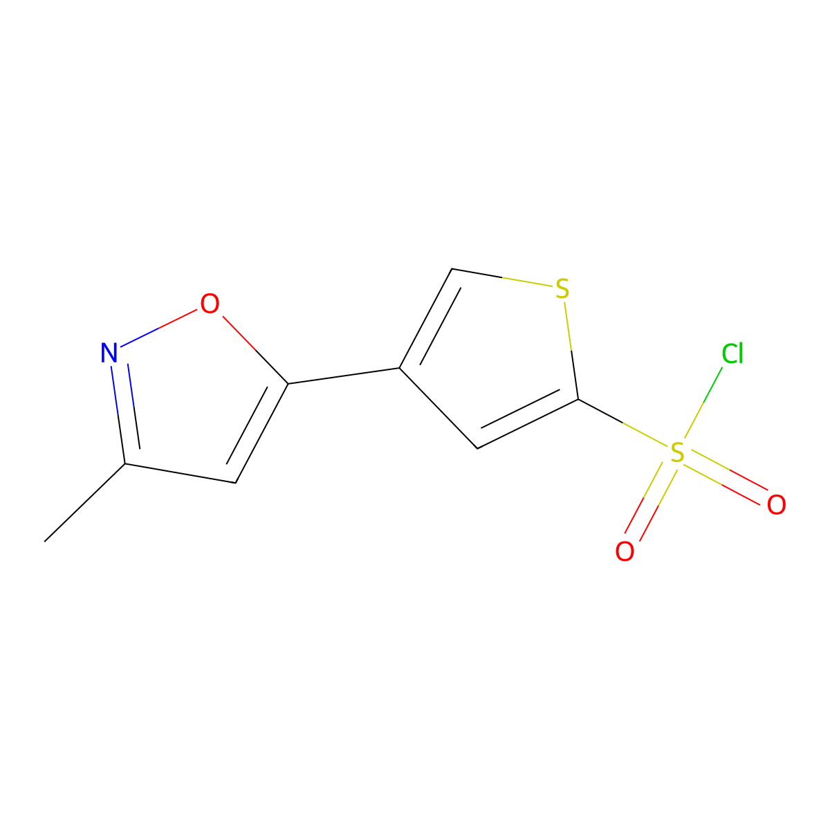 4-(3-Methylisoxazol-5-yl)thiophene-2-sulfonyl chloride molecular structure, CAS 1245568-69-7
