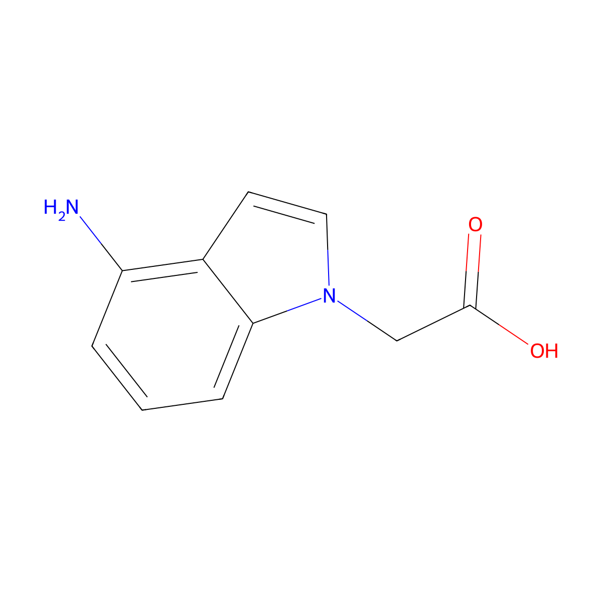 4-Amino-1H-indole-1-acetic acid molecular structure, CAS 1245568-73-3