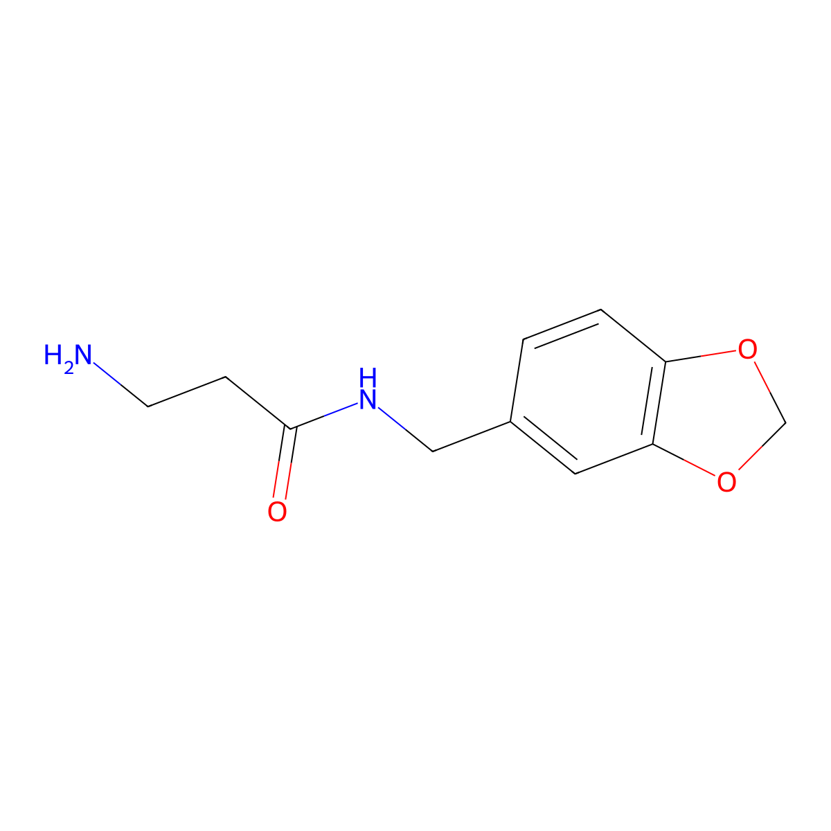 N-(1,3-benzodioxol-5-ylmethyl)-beta-alaninamide molecular structure, CAS 1245568-99-3