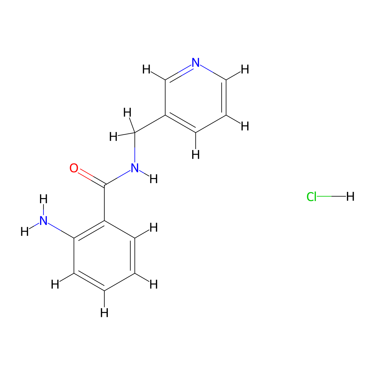 2-Amino-n-(3-pyridinylmethyl)benzamide hydrochloride molecular structure, CAS 1245569-04-3