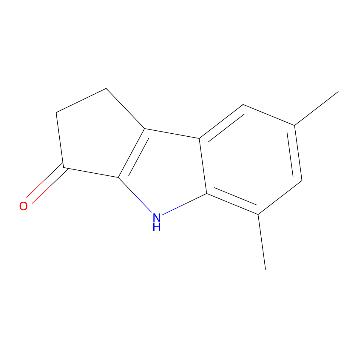 5,7-dimethyl-1,2-dihydrocyclopenta[b]indol-3(4H)-one molecular structure, CAS 1245569-13-4