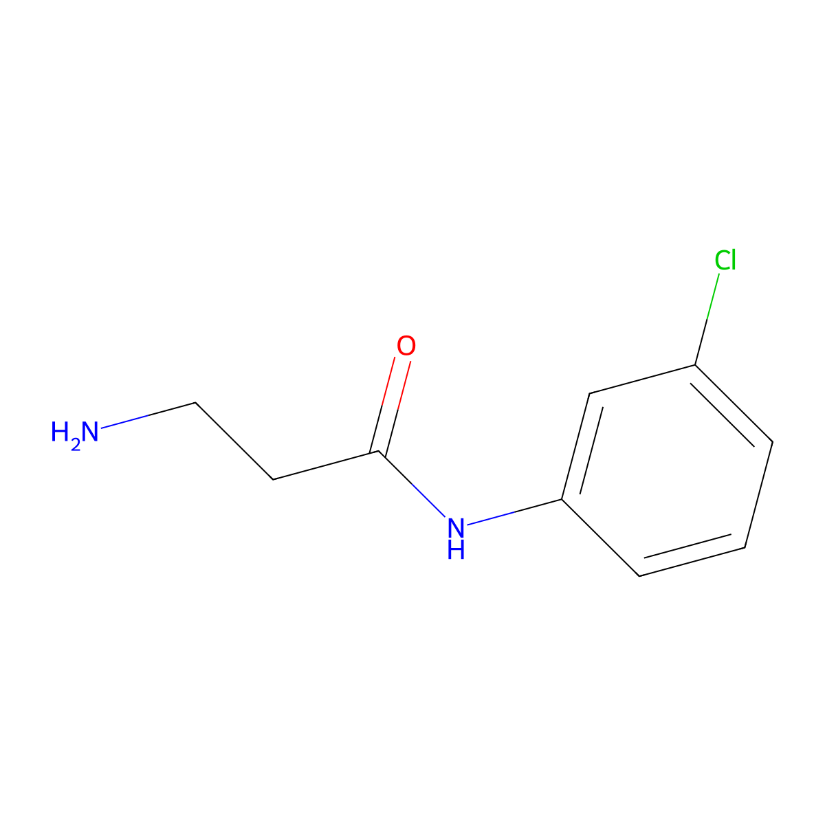 3-amino-N-(3-chlorophenyl)propanamide molecular structure, CAS 1245569-24-7