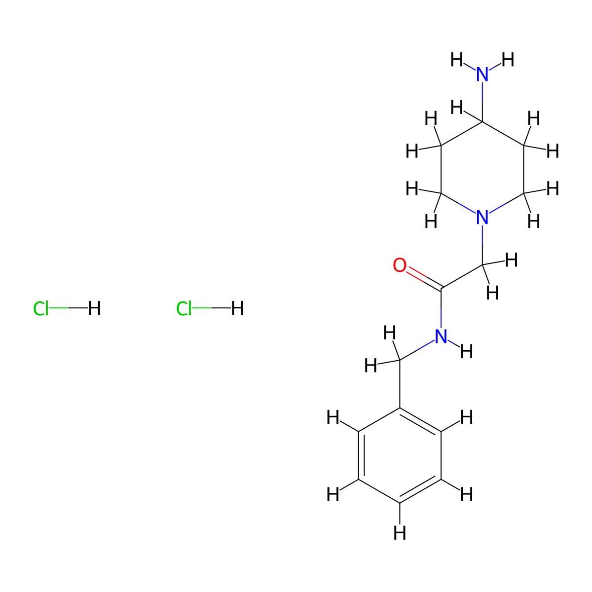 2-(4-aminopiperidin-1-yl)-N-benzylacetamide dihydrochloride molecular structure, CAS 1245569-27-0