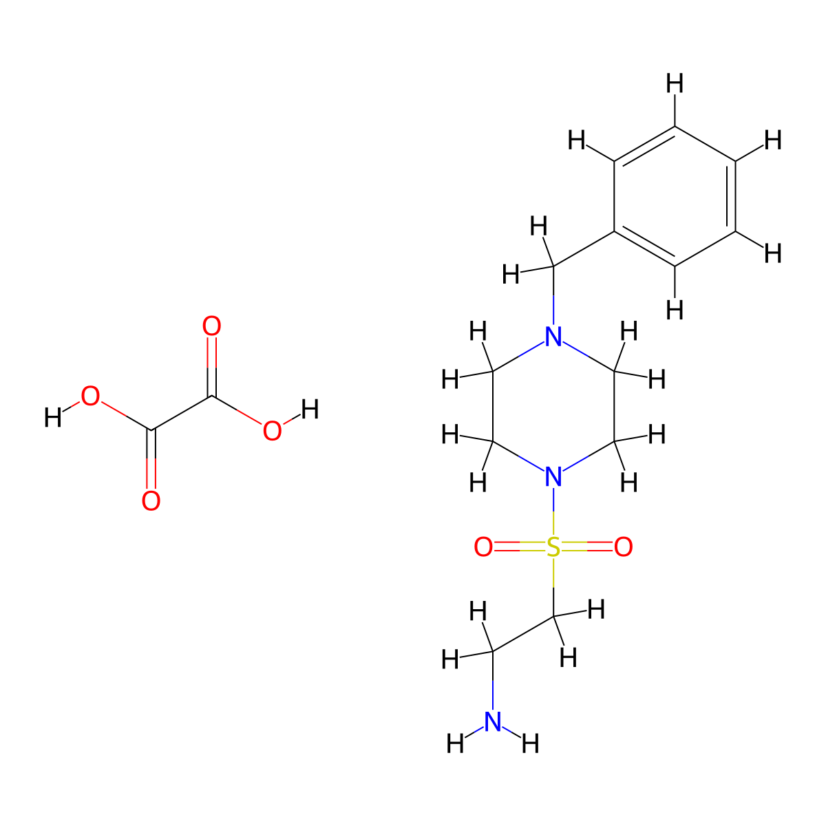 2-((4-Benzylpiperazin-1-yl)sulfonyl)ethanamine oxalate molecular structure, CAS 1245569-42-9
