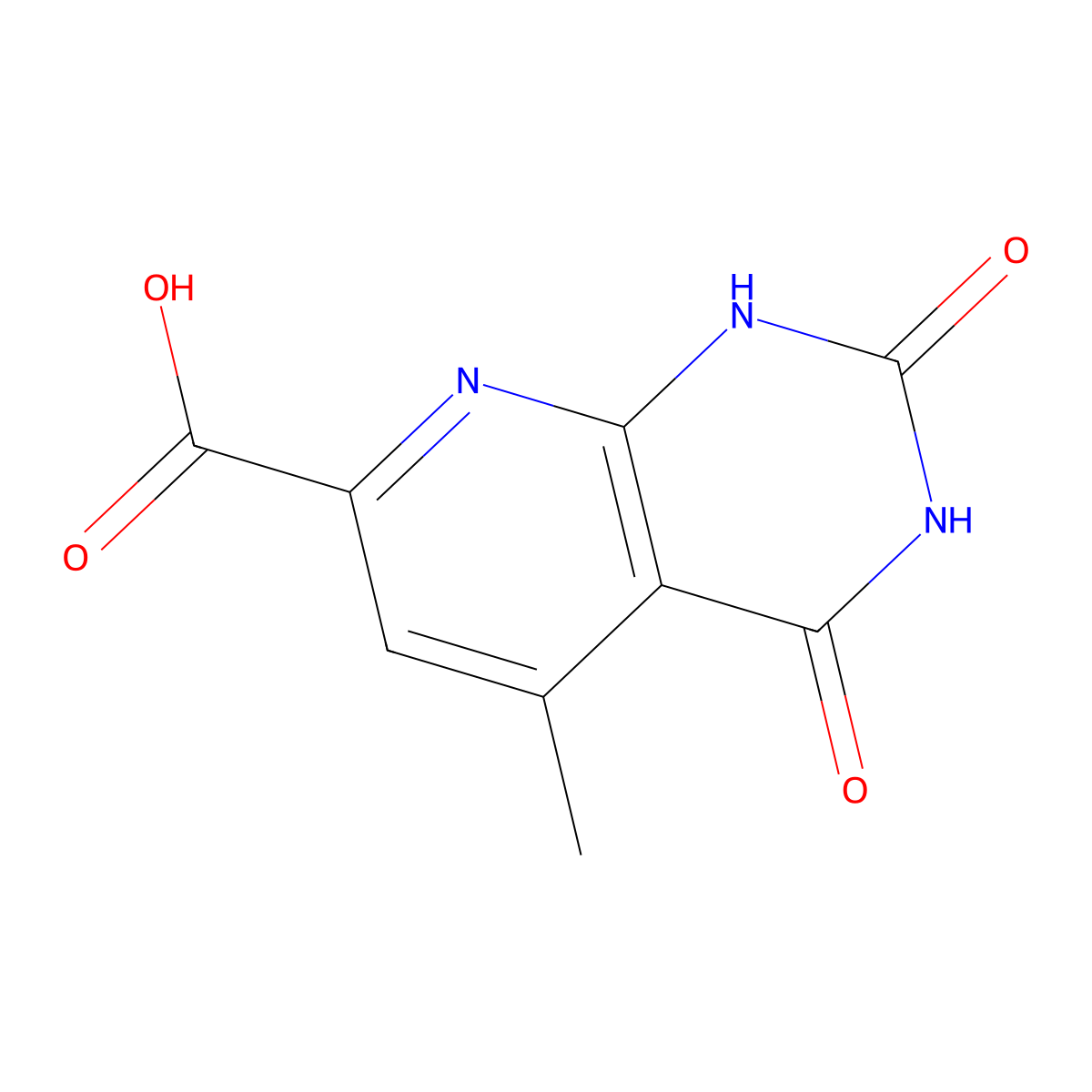 2-hydroxy-5-methyl-4-oxo-3H,4H-pyrido[2,3-d]pyrimidine-7-carboxylic acid molecular structure, CAS 1245569-58-7