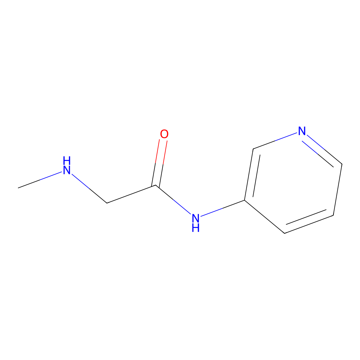 N~2~-methyl-N-pyridin-3-ylglycinamide molecular structure, CAS 1245569-65-6
