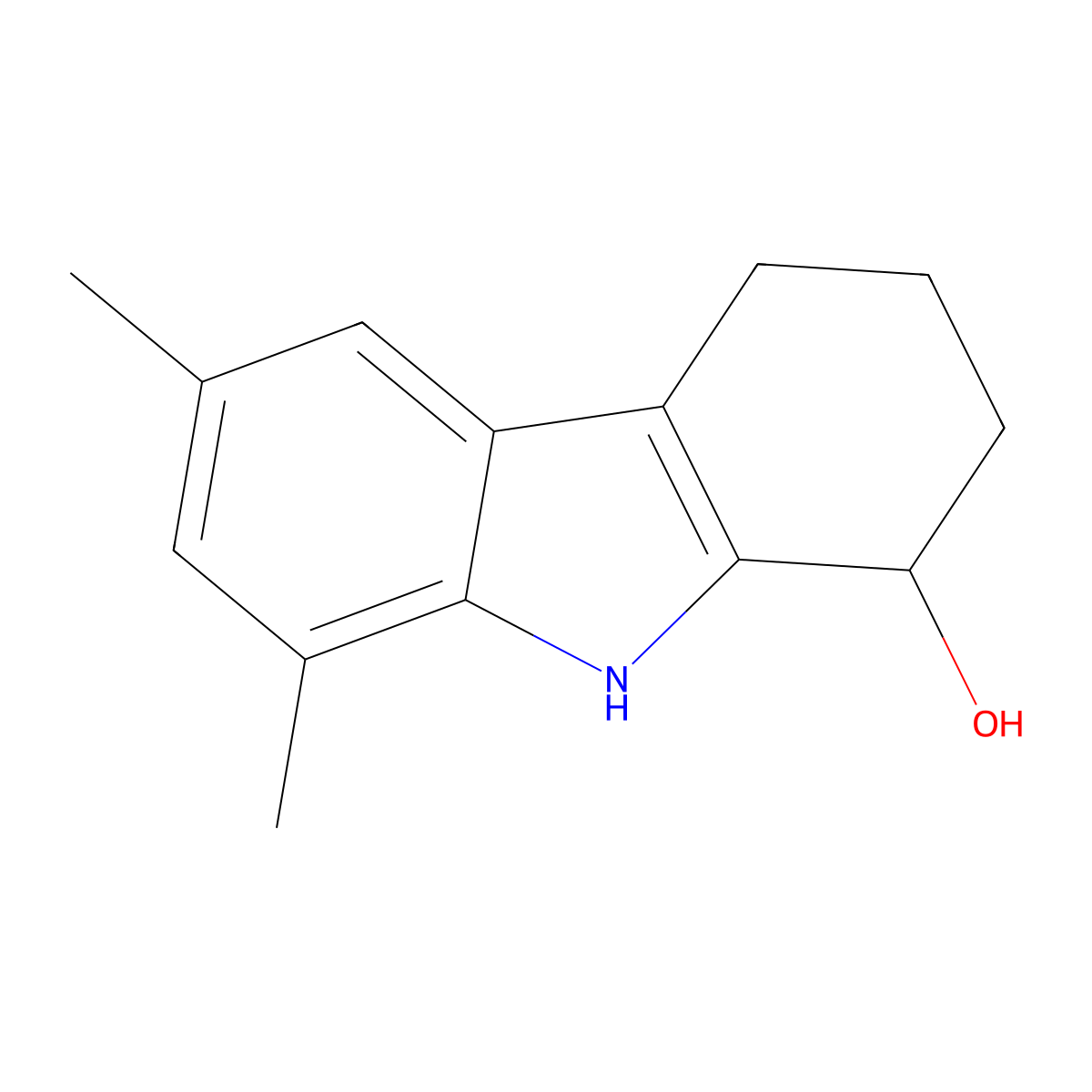 6,8-dimethyl-2,3,4,9-tetrahydro-1H-carbazol-1-ol molecular structure, CAS 1245569-67-8