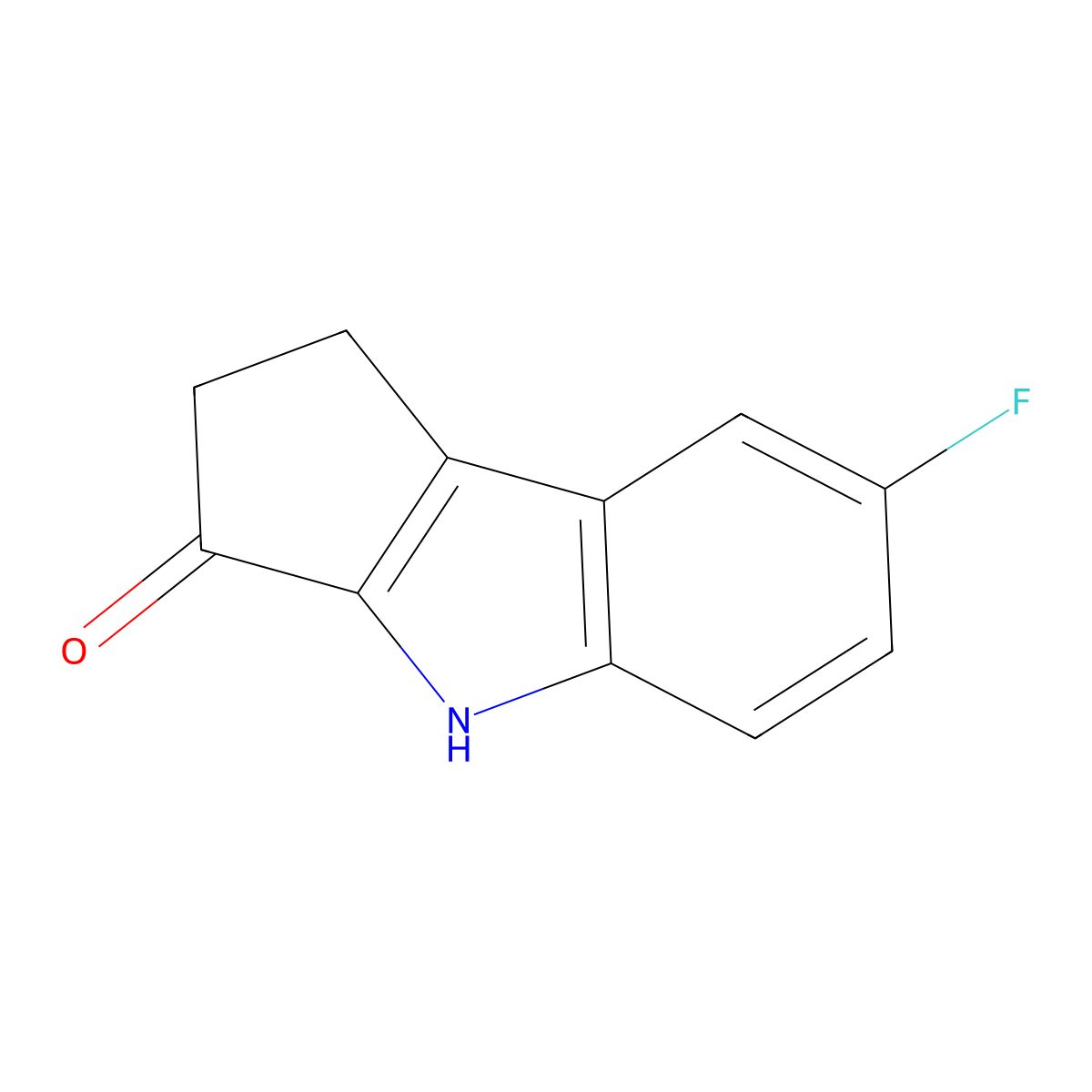 7-fluoro-1,2-dihydrocyclopenta[b]indol-3(4H)-one molecular structure, CAS 1245569-70-3