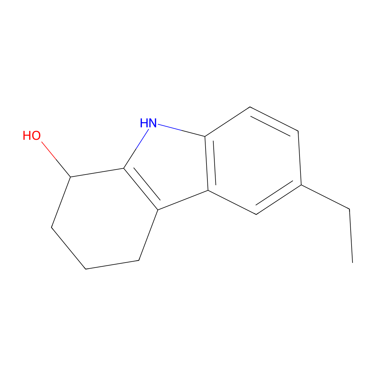 6-ethyl-2,3,4,9-tetrahydro-1H-carbazol-1-ol molecular structure, CAS 1245569-90-7