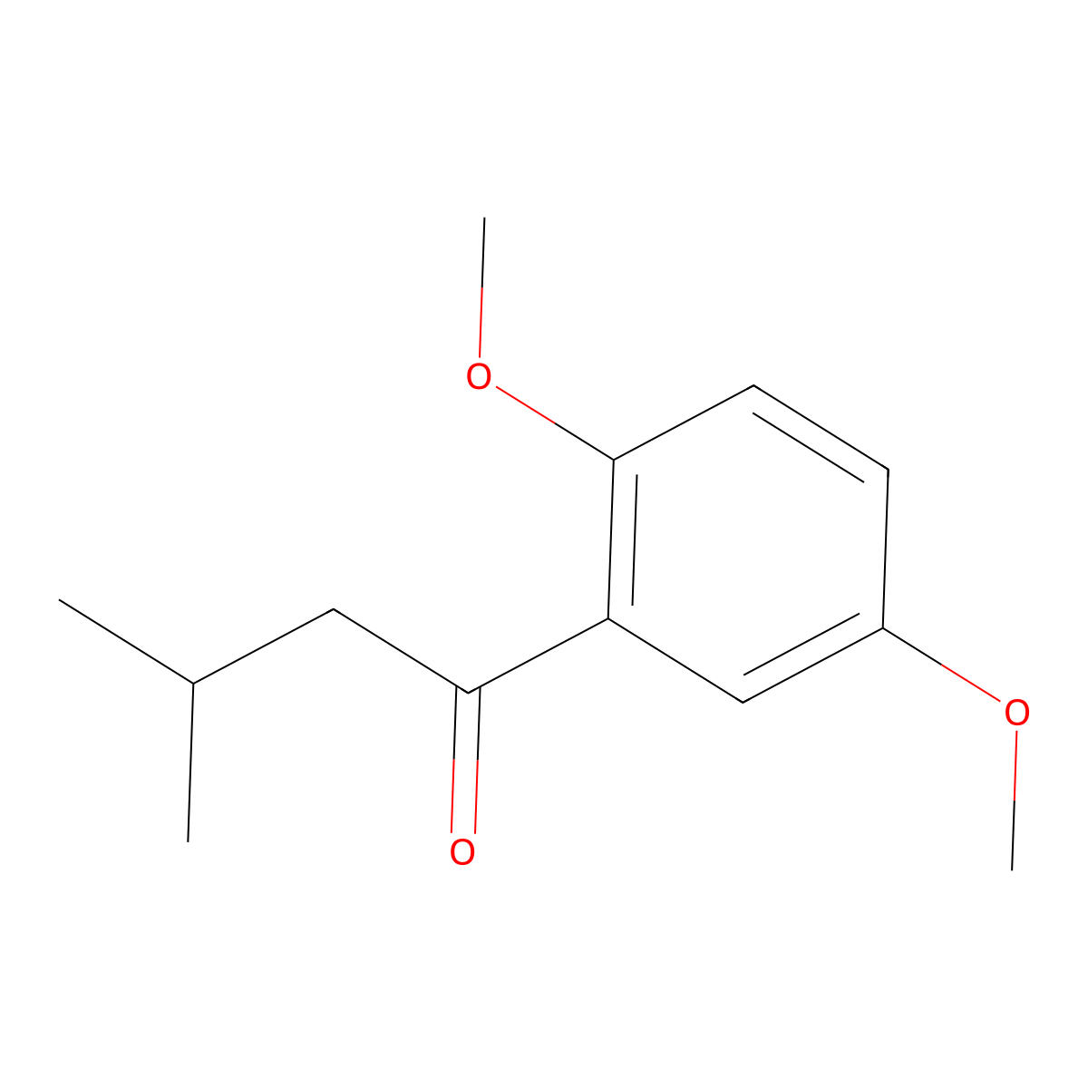 2',5'-Dimethoxy-3-methylbutyrophenone molecular structure, CAS 124557-51-3
