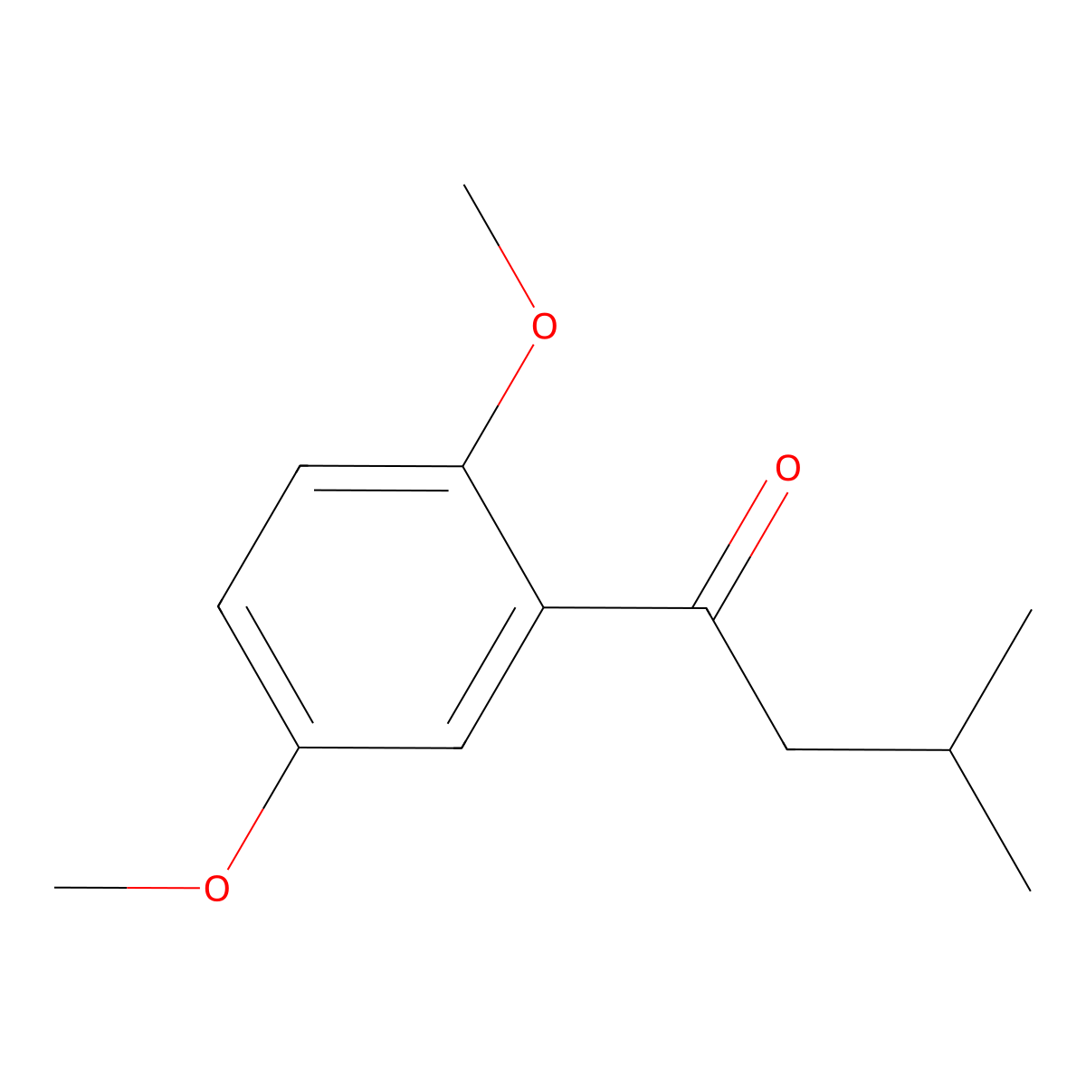 2',5'-Dimethoxy-3-methylbutyrophenone molecular structure, CAS 124557-51-3