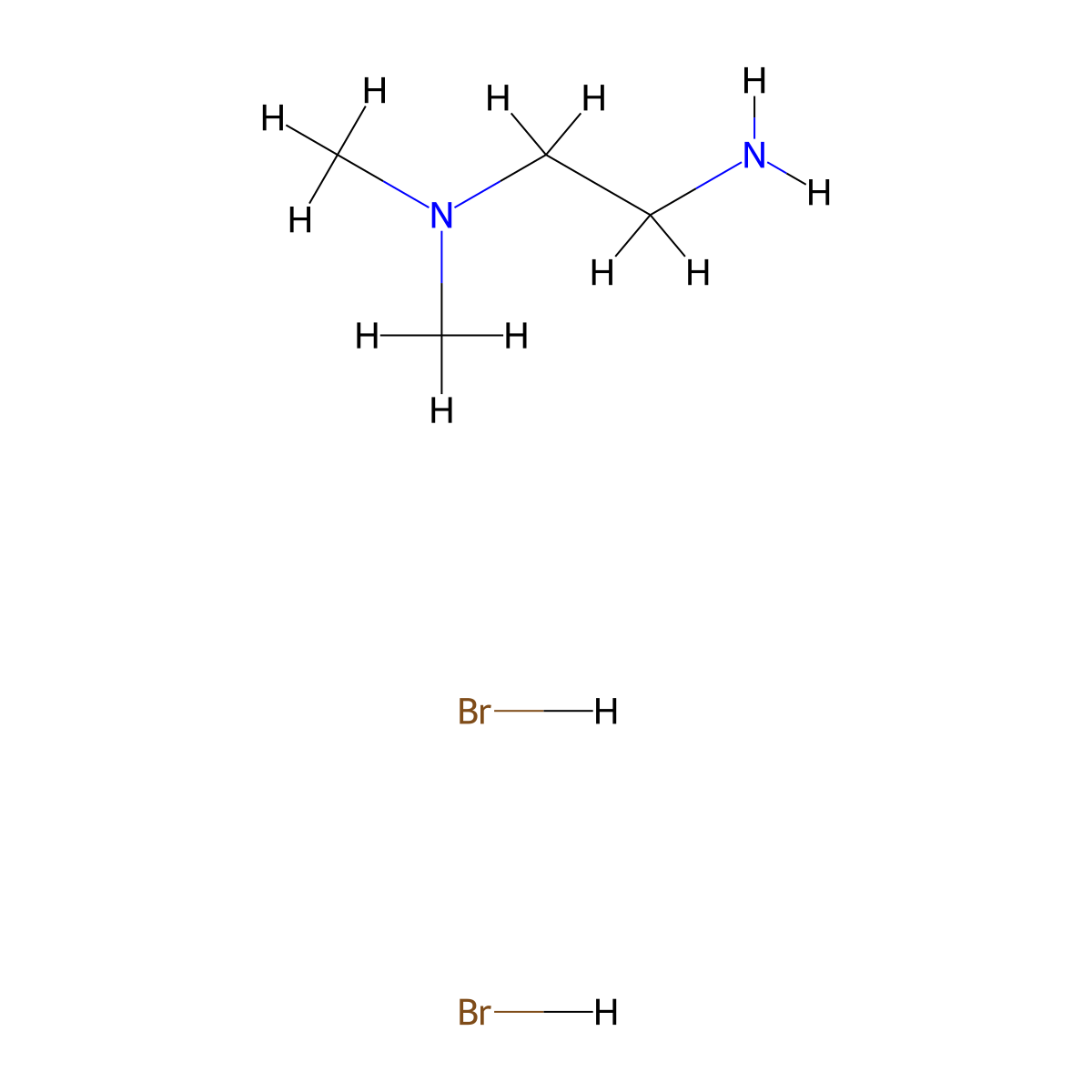 N,N-Dimethylethylenediamine Dihydrobromide molecular structure, CAS 1245570-04-0