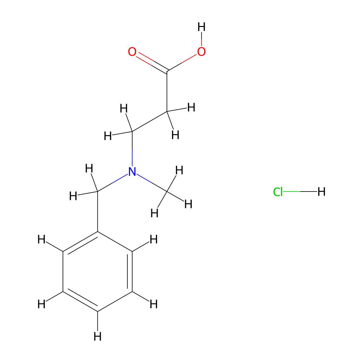 3-(Benzyl(methyl)amino)propanoic acid hydrochloride molecular structure, CAS 1245570-06-2